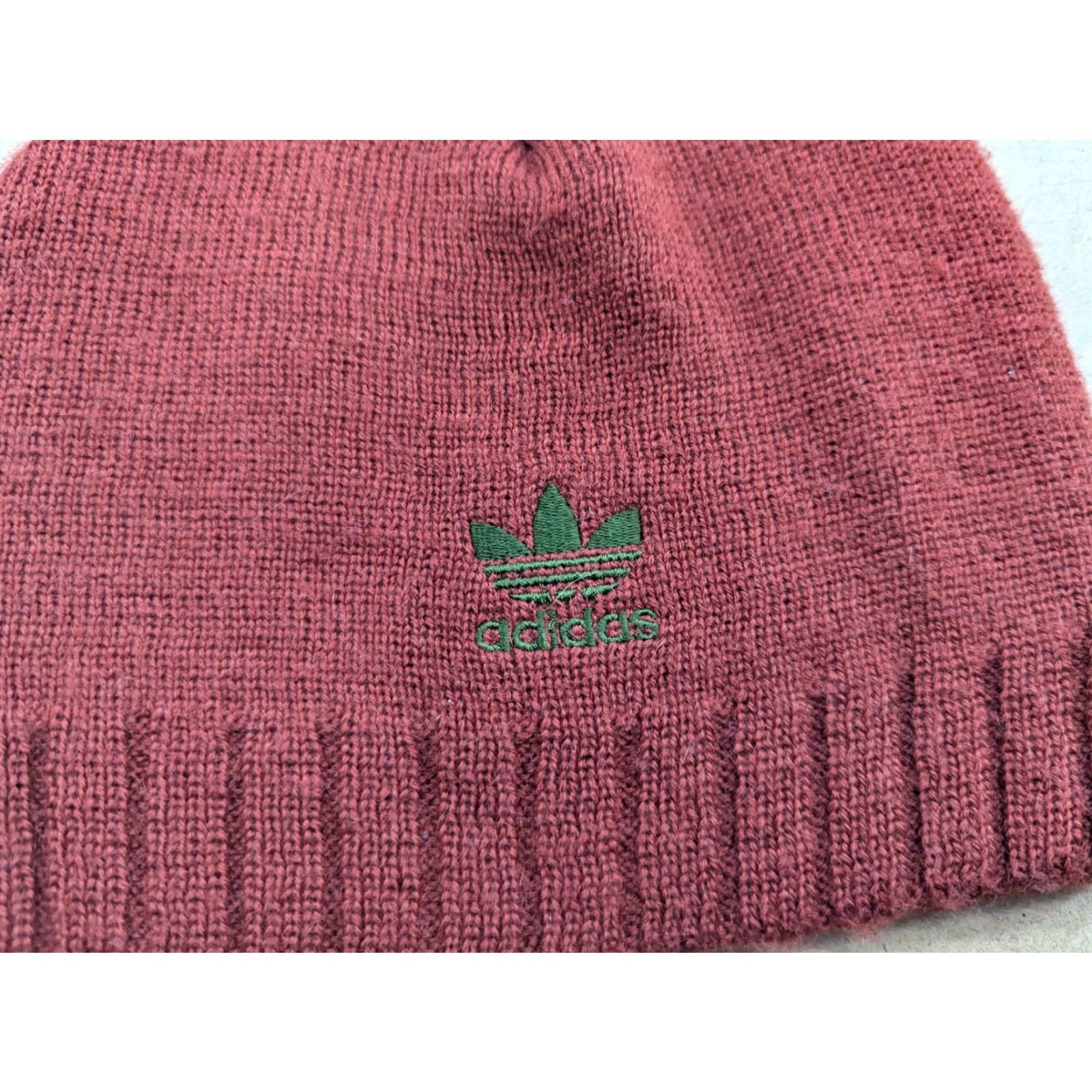 Adidas Adidas Beanie Hat One Size Wool Blend Red Vintage Unisex Adults Wool Blend Beanie Accessories Hat Mens Womens Size ONE SIZE - 3 Thumbnail