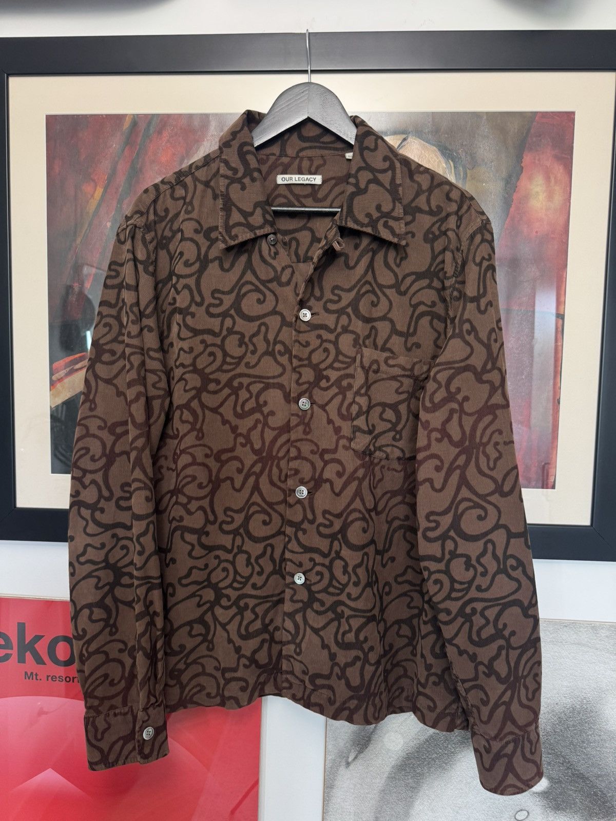 Our Legacy Our Legacy P.X. Evening Box Shirt Psychadelic Print Corduroy Size US L / EU 52-54 / 3 - 1 Thumbnail