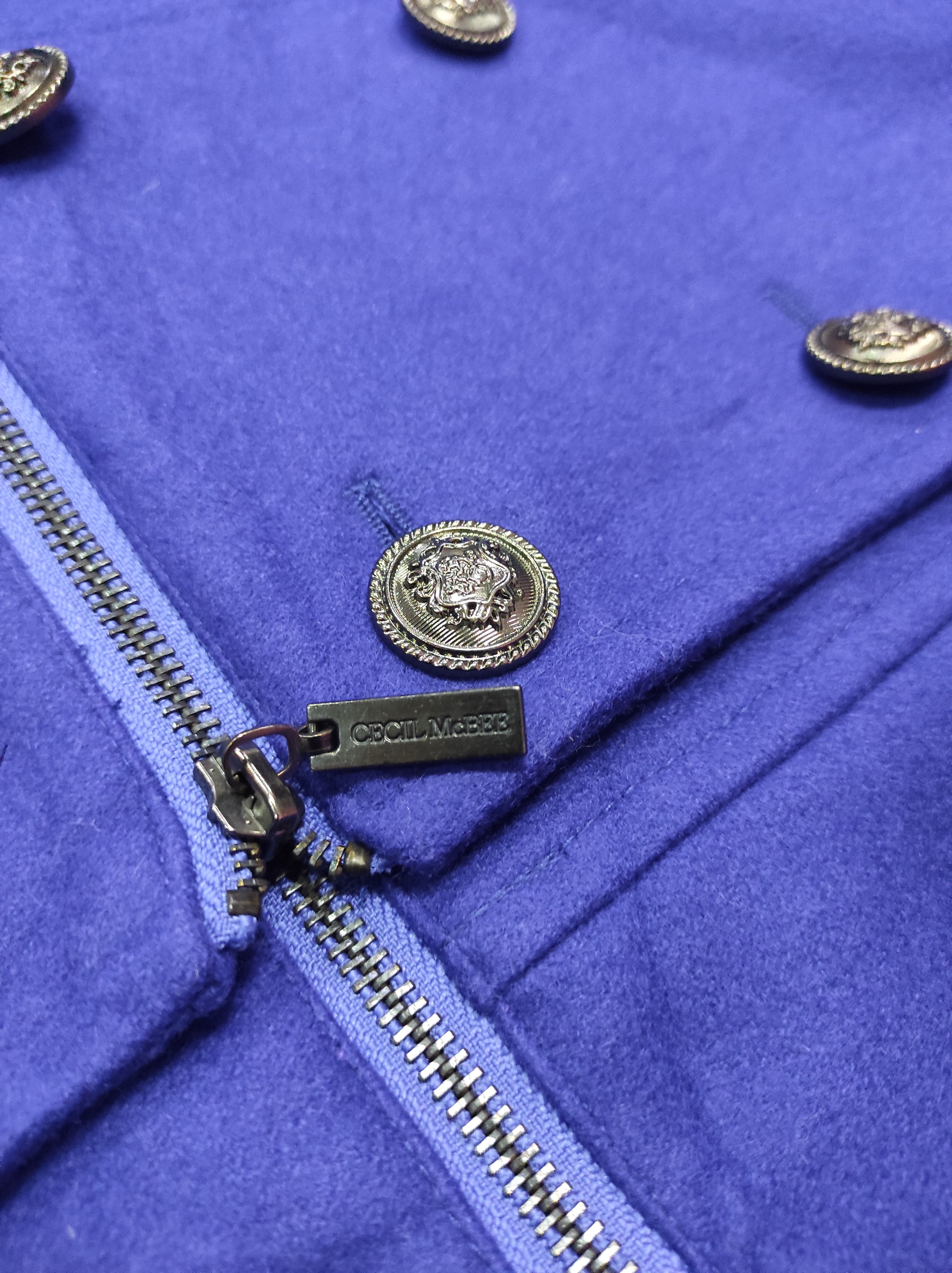 Japanese Brand CECIL MC BEE DOUBLE BREASTED MILITARY PEACOAT OVERCOAT Size M / US 6-8 / IT 42-44 - 4 Thumbnail
