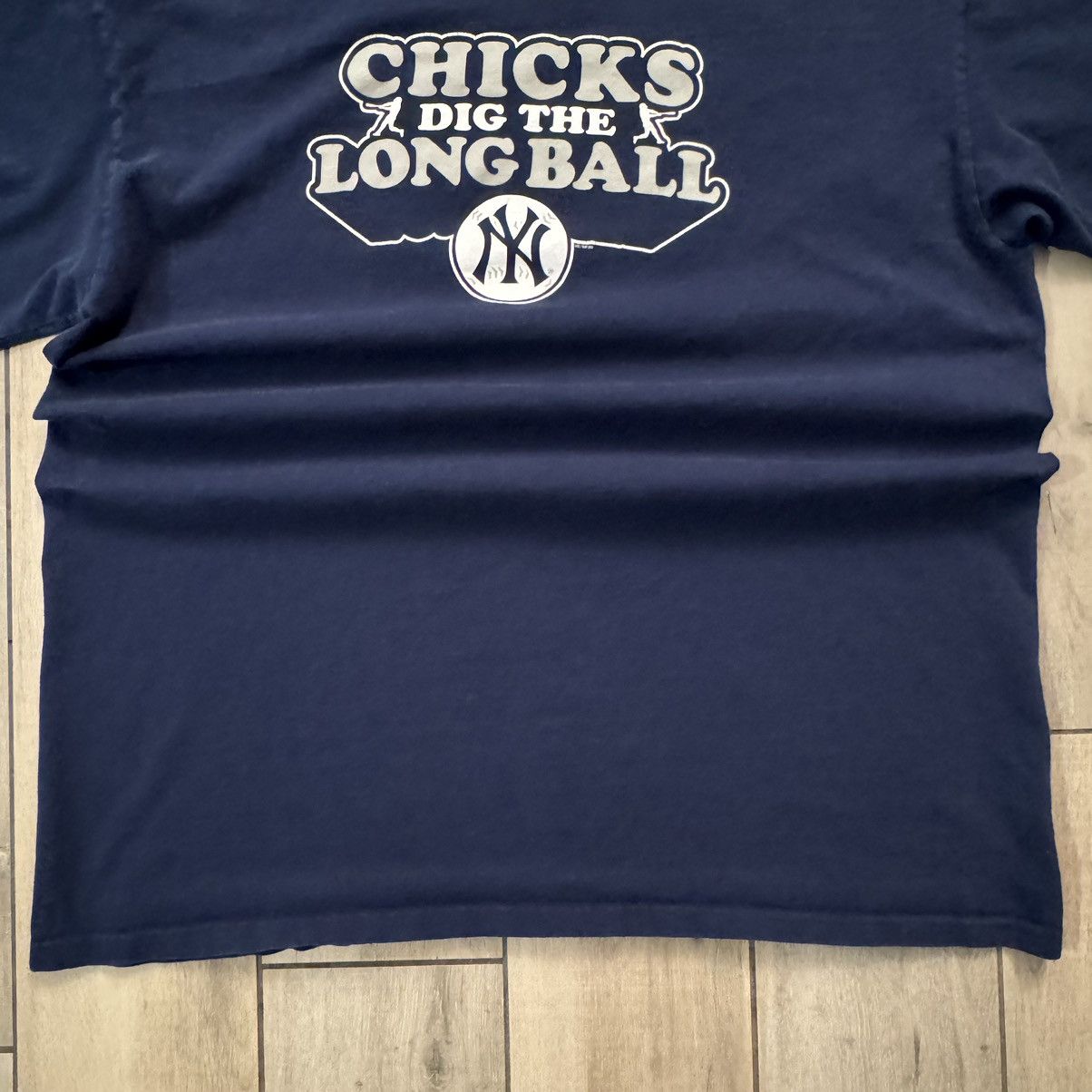 Adidas × Nike × Stussy Vintage Y2K New York Yankees Nike Center Swoosh Graphic Tee Size US XL / EU 56 / 4 - 9 Thumbnail