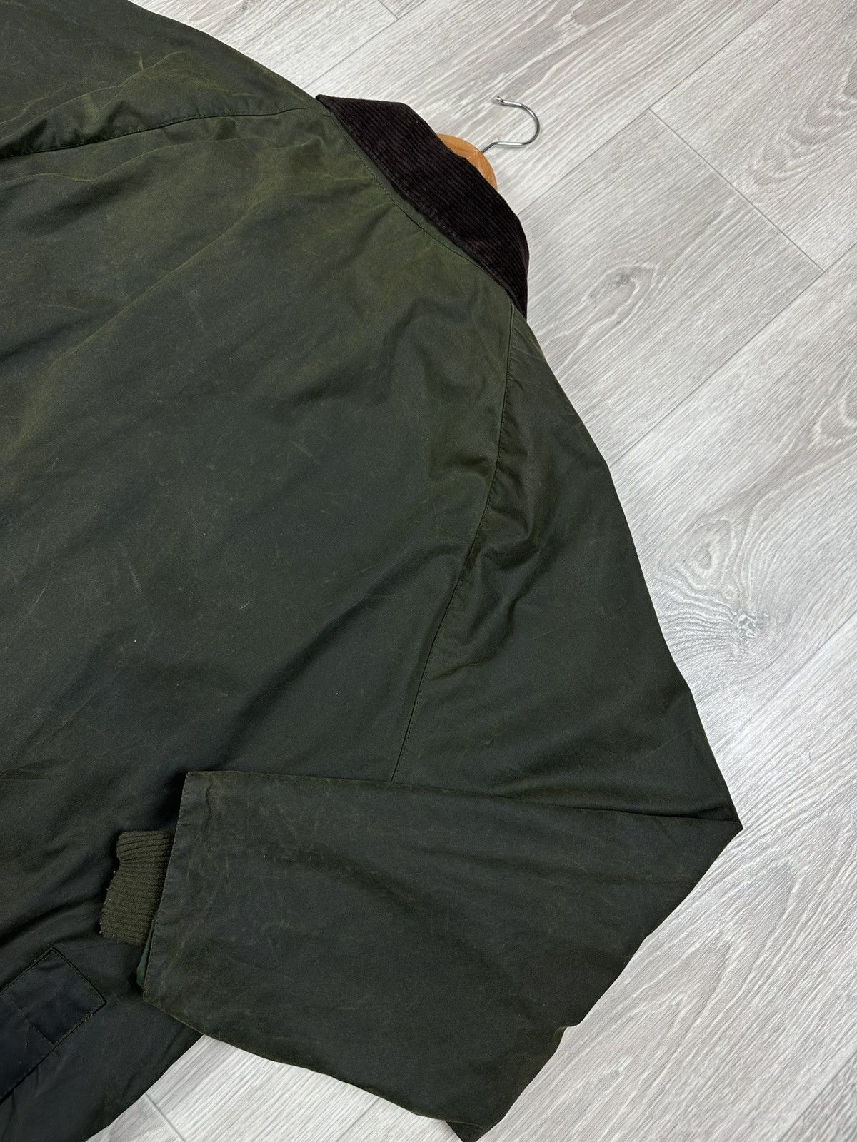Barbour Vintage Barbour Bedale A100 Waxed Jacket Corduroy Collar Size US XL / EU 56 / 4 - 13 Thumbnail