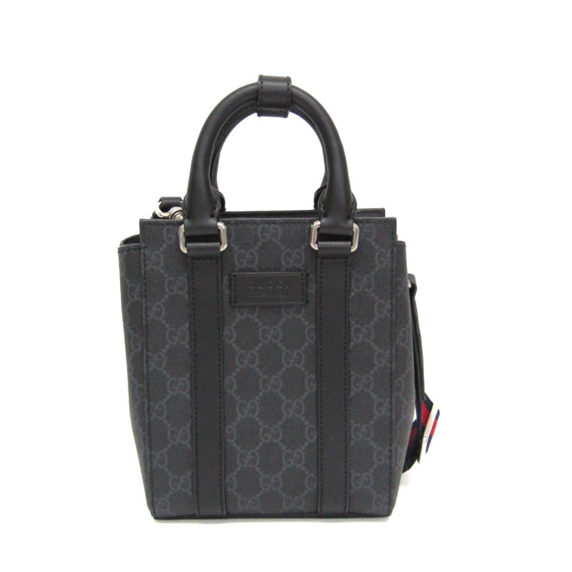 Gucci Gucci 696010 Men,Women GG Supreme,Leather Handbag,Shoulder Bag Black Size ONE SIZE - 1 Thumbnail