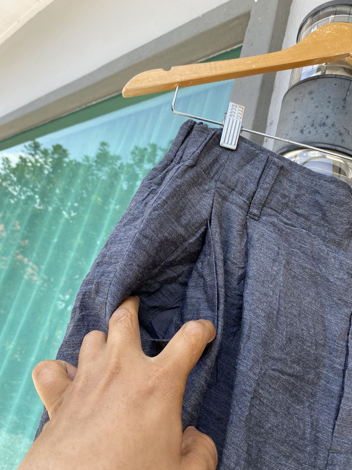 Issey Miyake × Japanese Brand Japanese Brand Issey Miyake Cropped Wide Pants Size US 30 / EU 46 - 3 Thumbnail