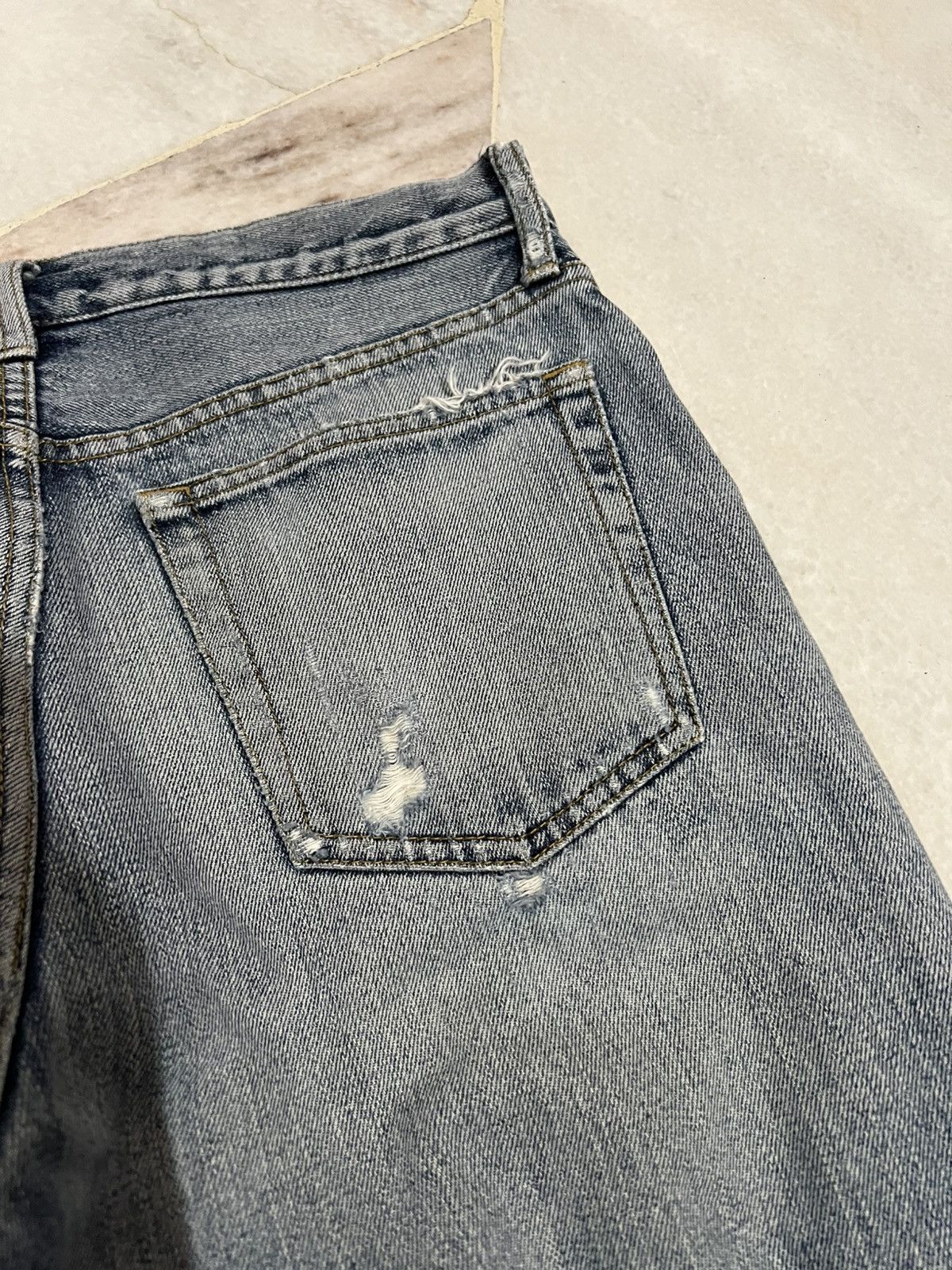If Six Was Nine × Japanese Brand × Vintage 💥90’s💥Vintage Uniqlo Ripped Distress Jean Japan Size US 30 / EU 46 - 17 Thumbnail