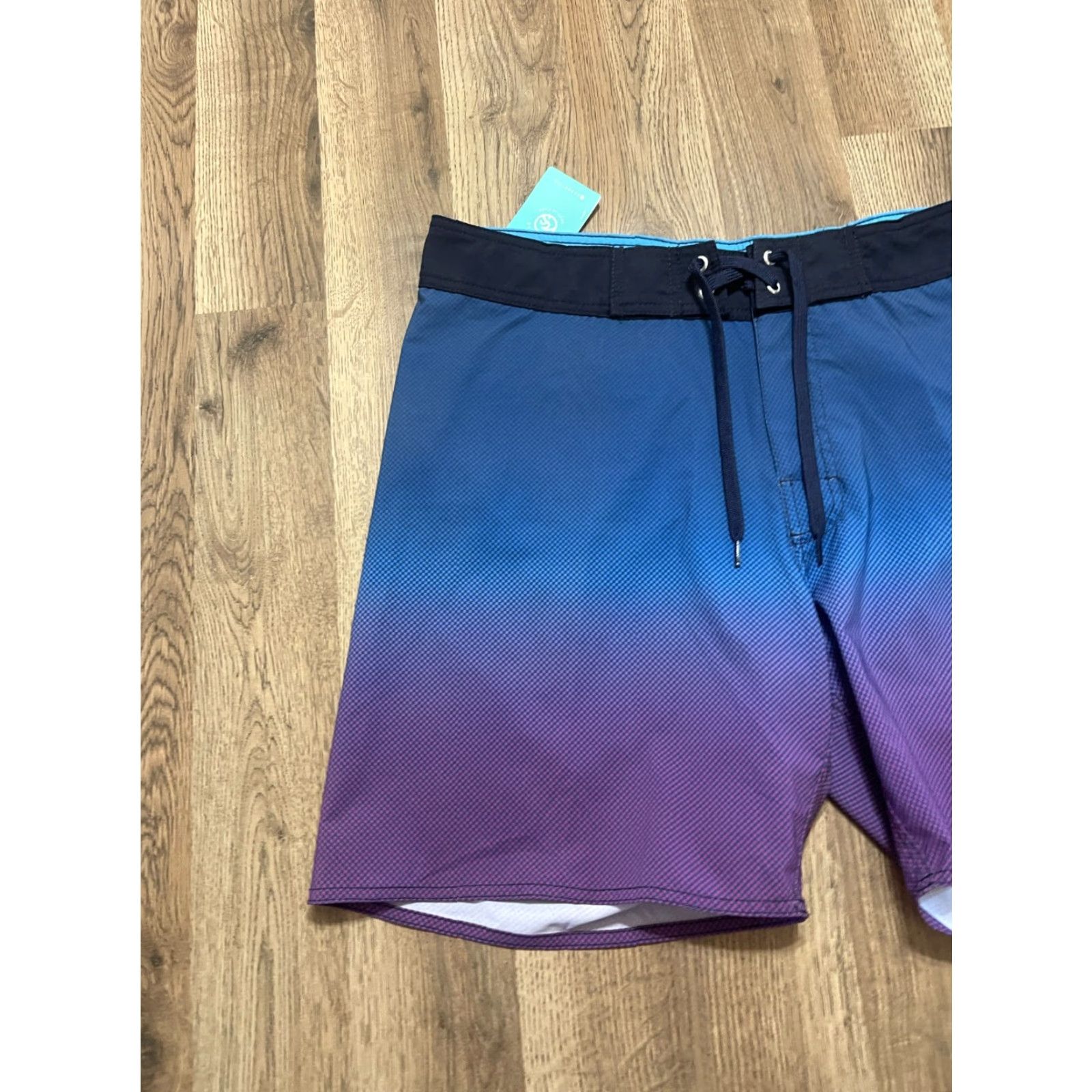 Vintage NWT Desde Mexico Shorts Men's 38 Blue Black Purple Swim Trunks Size US 38 / EU 54 - 3 Thumbnail