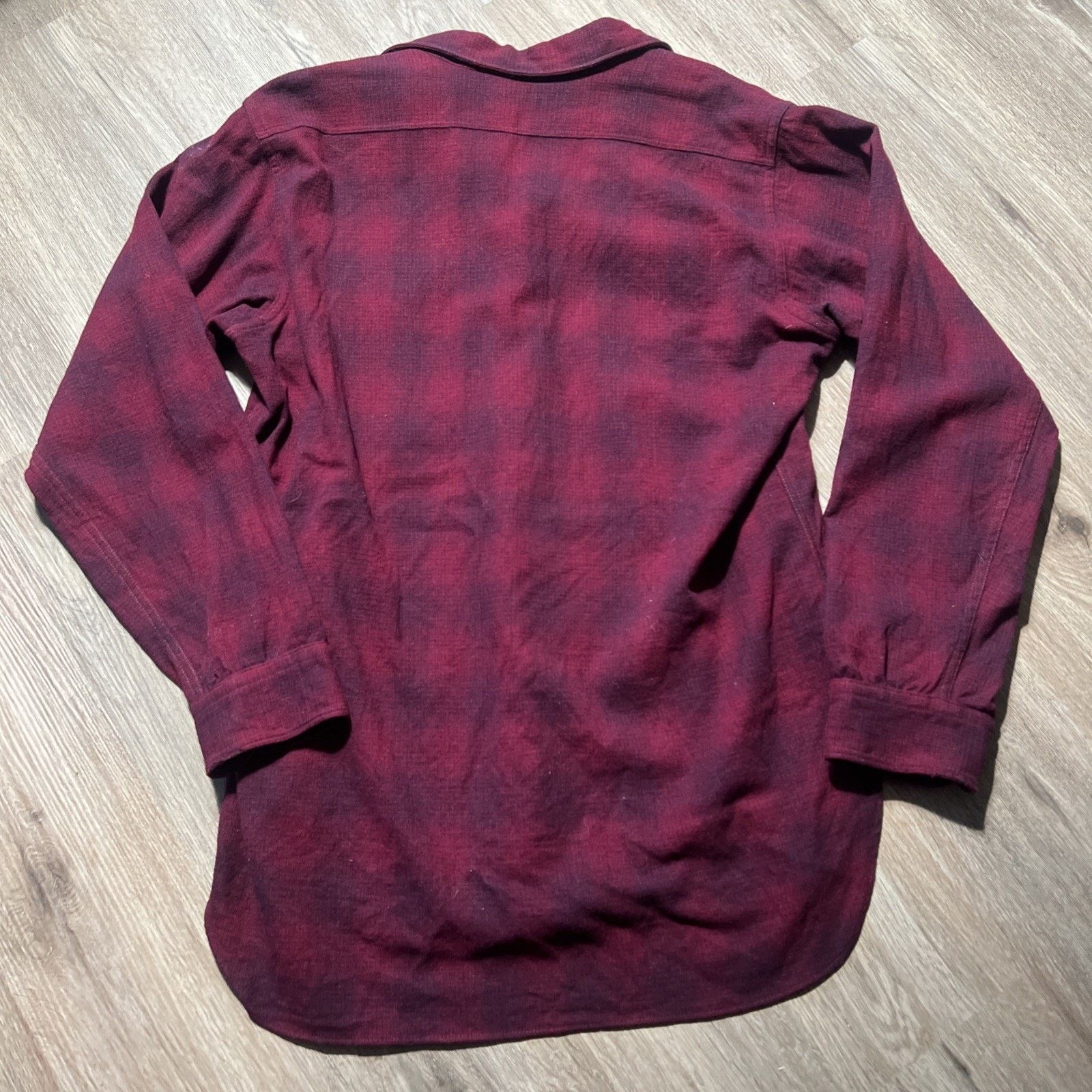 Pendleton Vintage 1920s Pendleton Shadow Plaid Wool Flannel Shirt Size US L / EU 52-54 / 3 - 15 Thumbnail