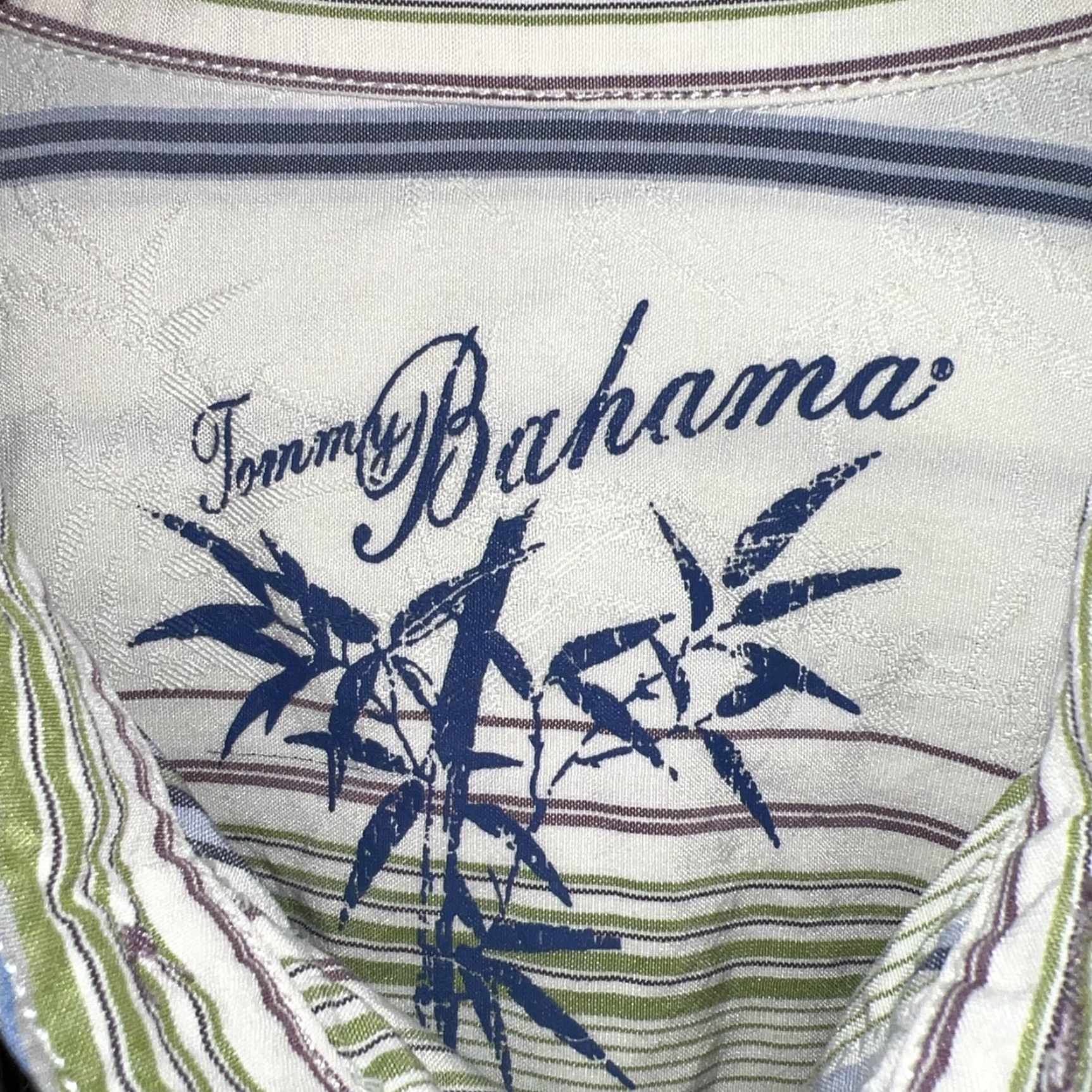 Tommy Bahama Tommy Bahama Shirt Mens L Silk Blend Striped Button-Up Multicolor Longsleeve Short Sleeve Size US L / EU 52-54 / 3 - 3 Thumbnail
