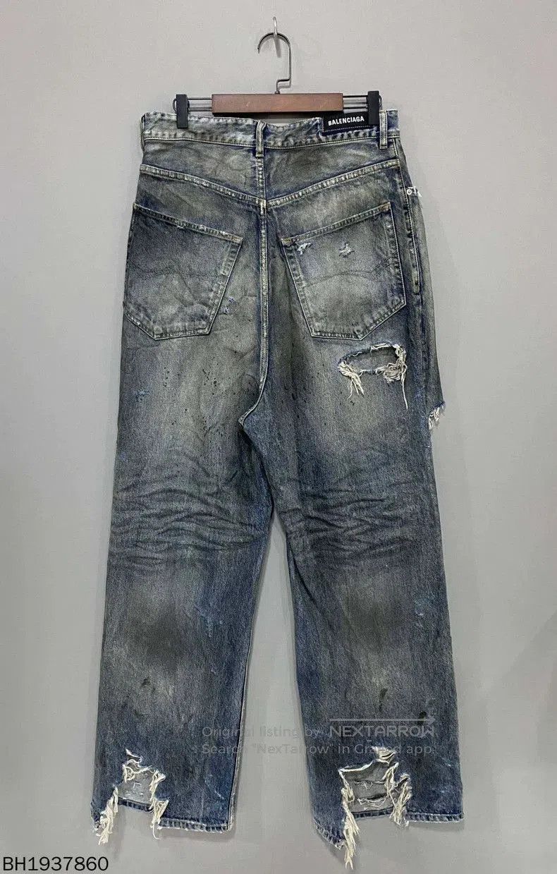 Balenciaga Balenciaga 23FW Distressed Denim Jeans. Size US 26 / EU 42 - 6 Thumbnail