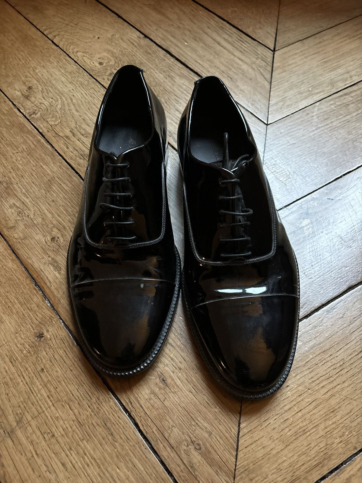Jil Sander Jil Sander Patent Black Leather Derby Shoes Size US 9 / EU 42 - 4 Thumbnail