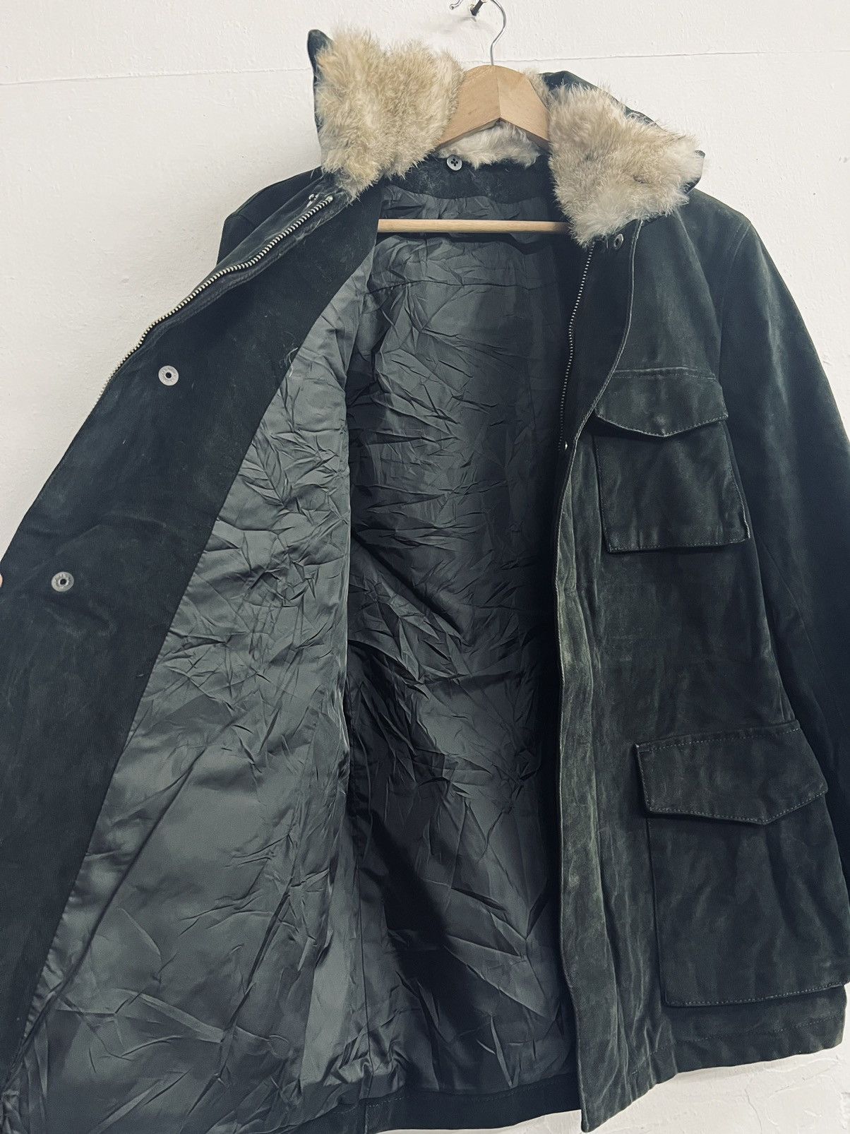 Calvin Klein × Calvin Klein 205W39NYC Vintage Calvin Klein Denim Chore Fur Jacket Size US M / EU 48-50 / 2 - 13 Thumbnail