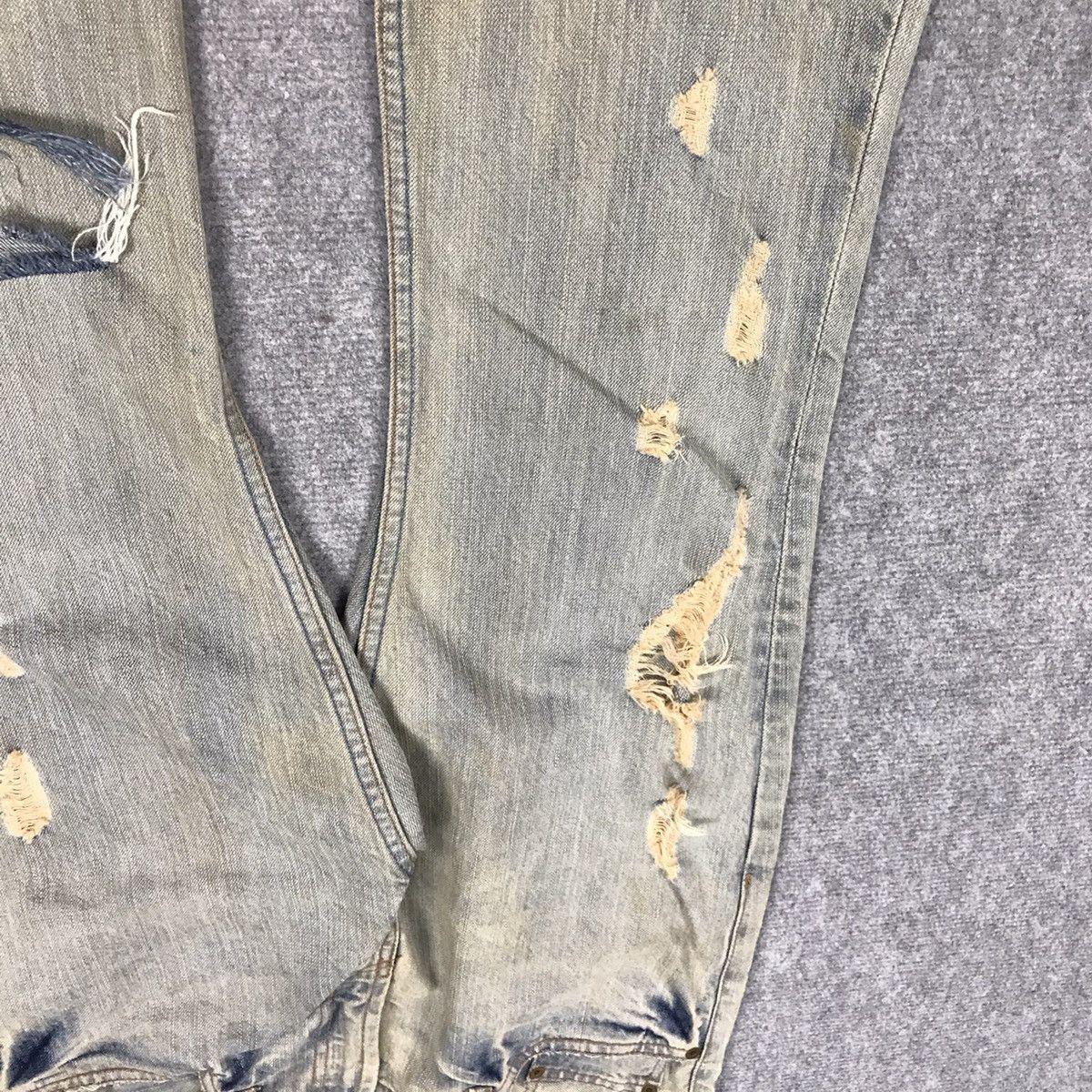 If Six Was Nine FLARE GOA DISTRESSED DENIM BOOT CUT RUSTY DENIM PANTS Size US 30 / EU 46 - 8 Thumbnail