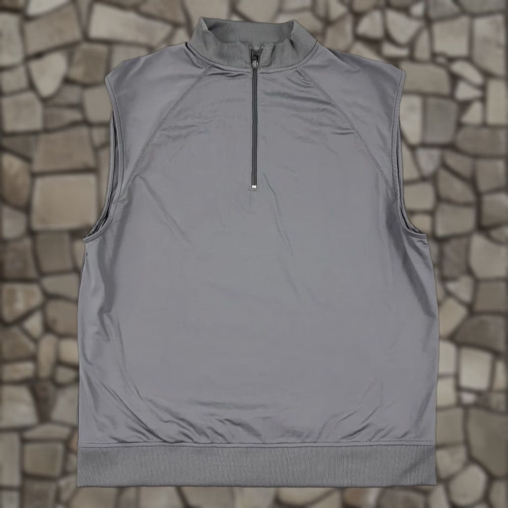 Footjoy FootJoy Golf Vest Mens Large Gray 1/4 Zip Performance Pullover Stretch Outdoor Sports Size US L / EU 52-54 / 3 - 1 Thumbnail