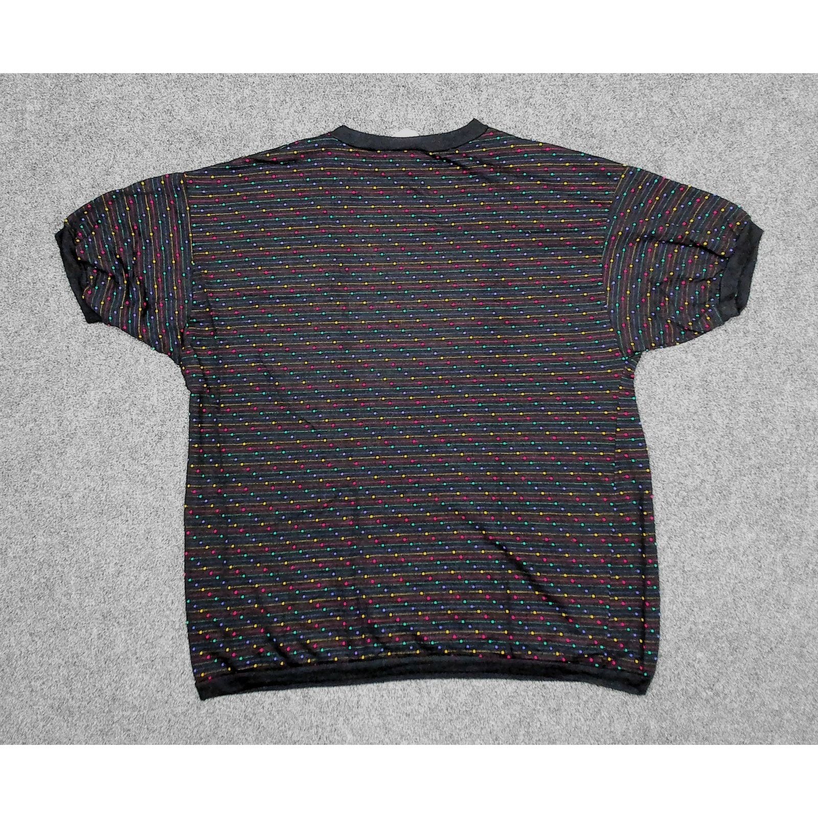 Vintage Vintage 90s Boxy Textured Micro-Stripe Oversized Tee Size XXL / US 16-18 / IT 52-54 - 3 Thumbnail