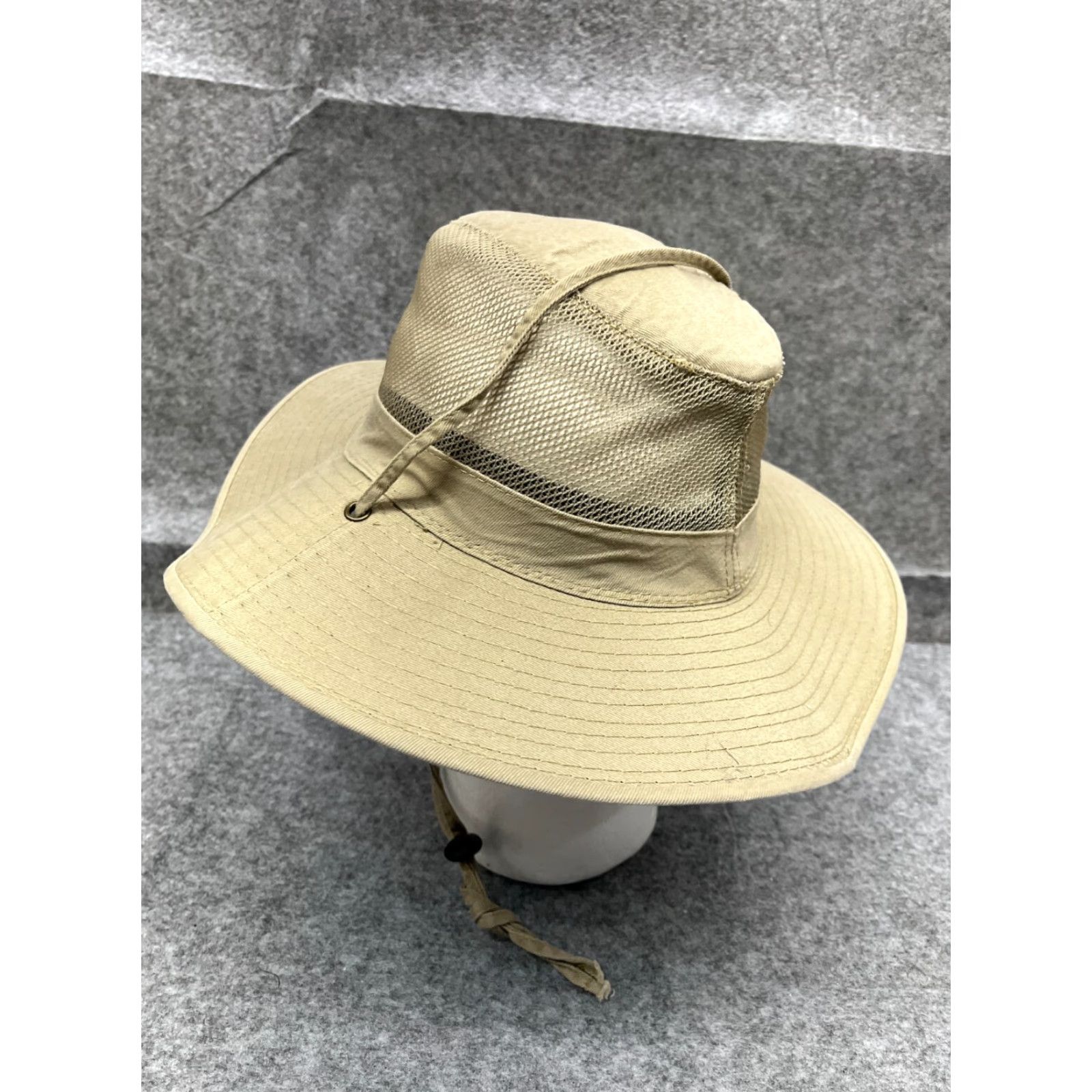 Vintage Dorfman Pacific Bucket Hat Adult S Beige Cotton Nylon Knit Hat/Cap Casual Travel Workwear Mens Size ONE SIZE - 5 Thumbnail