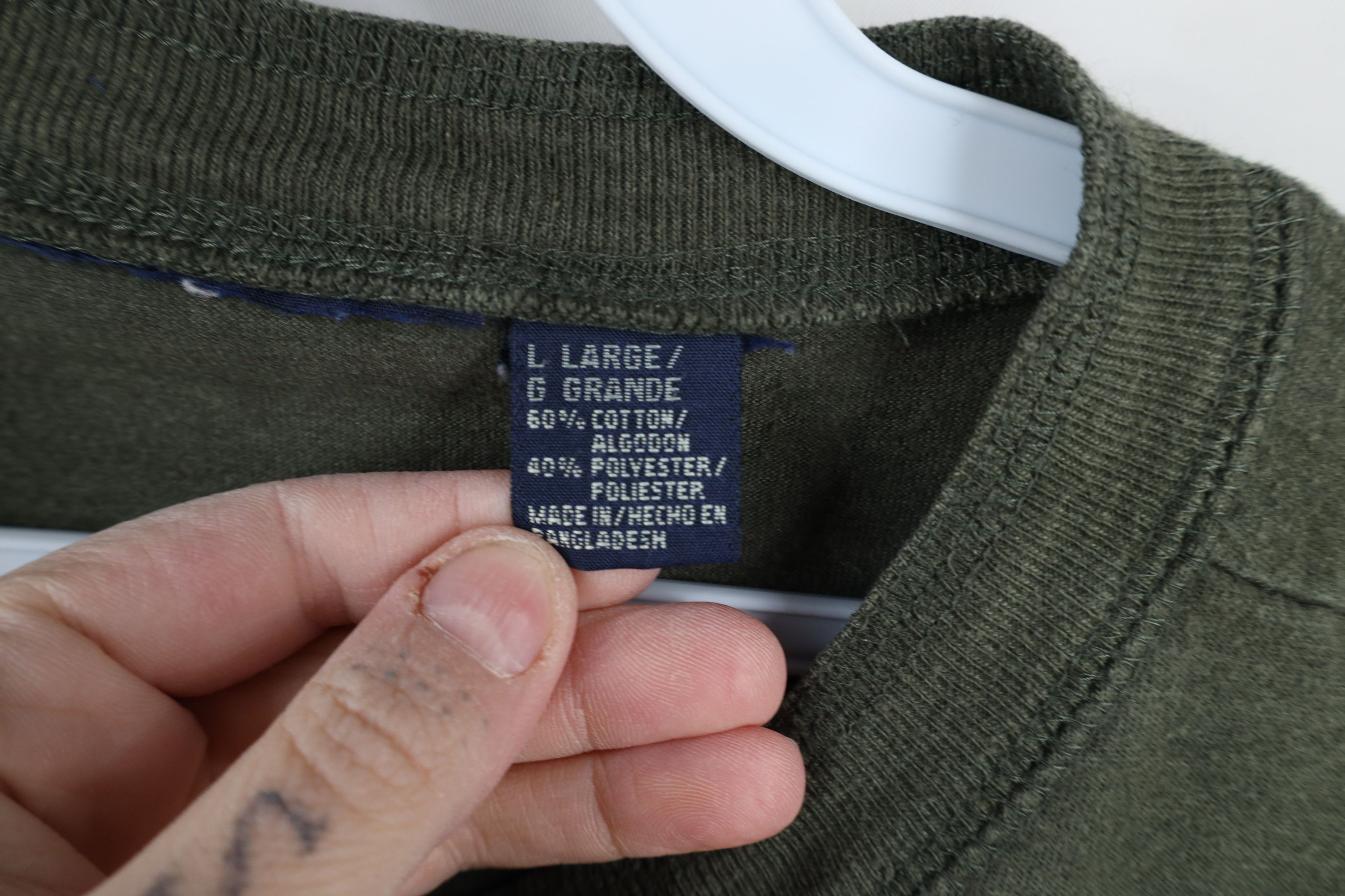 Vintage Vintage 90s Streetwear Long Sleeve Henley T-Shirt Green Size US L / EU 52-54 / 3 - 6 Thumbnail
