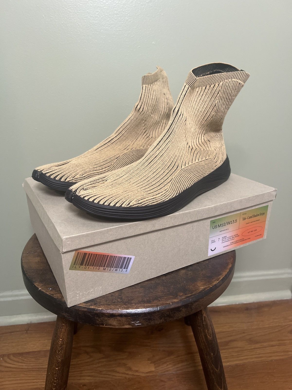Tabi Footwear ILYSM Tabi - Camel Shadow Stripe Size US 12 / EU 45 - 1 Thumbnail