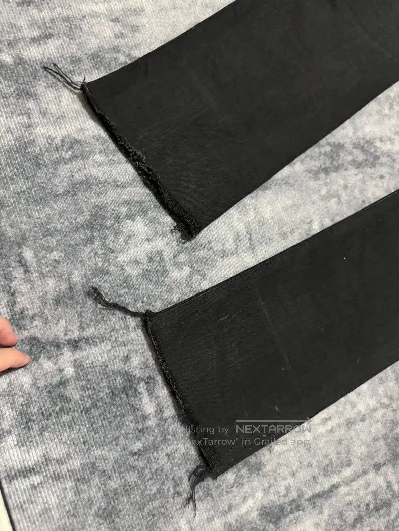Saint Laurent Paris Saint Laurent Paris Destroyed Fringe Raw Denim Jeans Size US 30 / EU 46 - 5 Thumbnail
