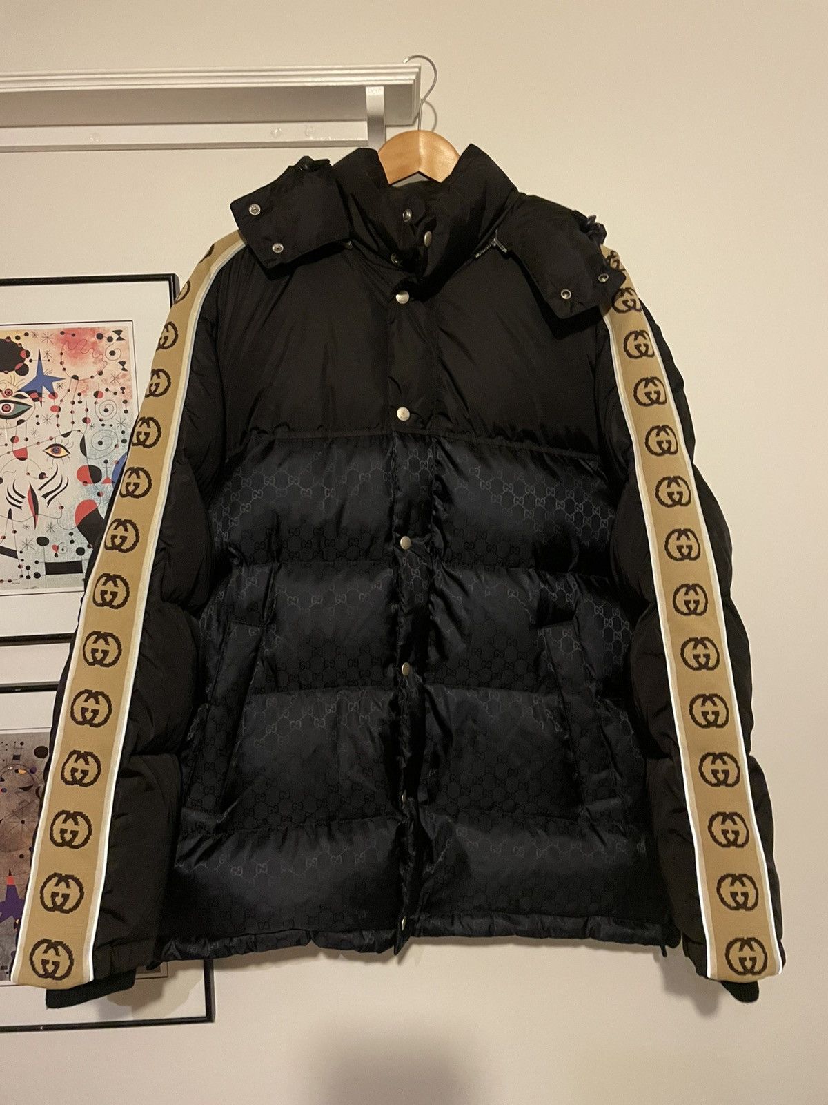 Gucci Gucci Down Jacket Size 52 - "GG jacquard nylon padded coat" Size US L / EU 52-54 / 3 - 1 Thumbnail