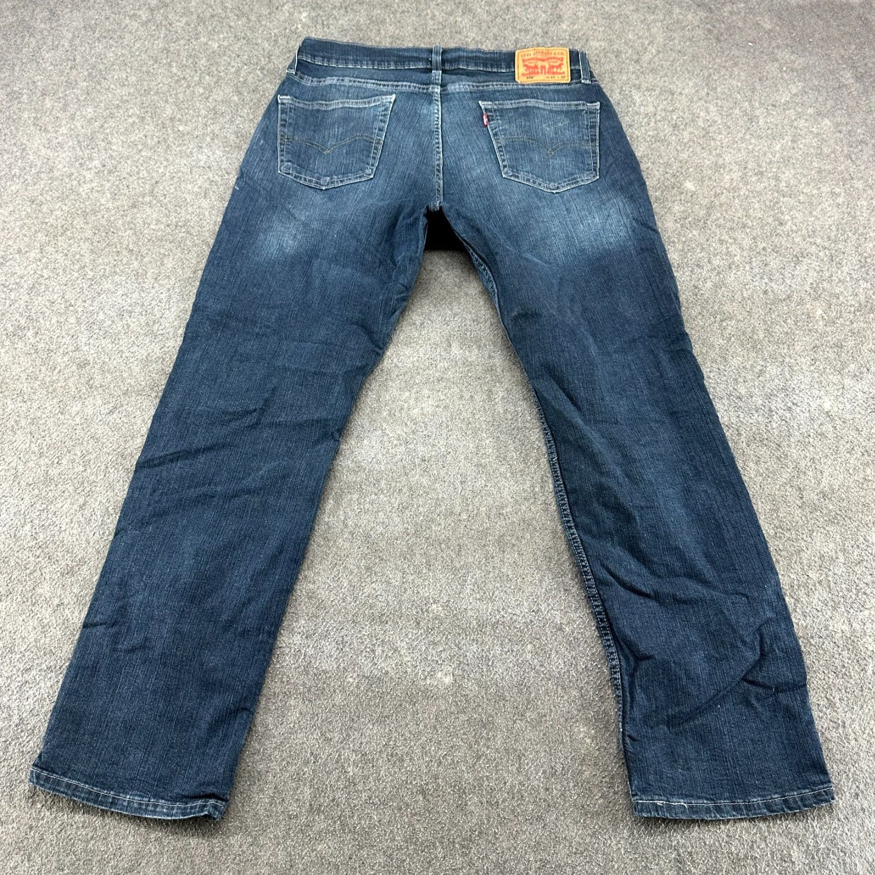 Levi's Levi's 559 Jeans Mens 33x32 Blue Dark Wash Relaxed Straight Fit Denim 5-Pocket Logo Size US 33 - 6 Thumbnail