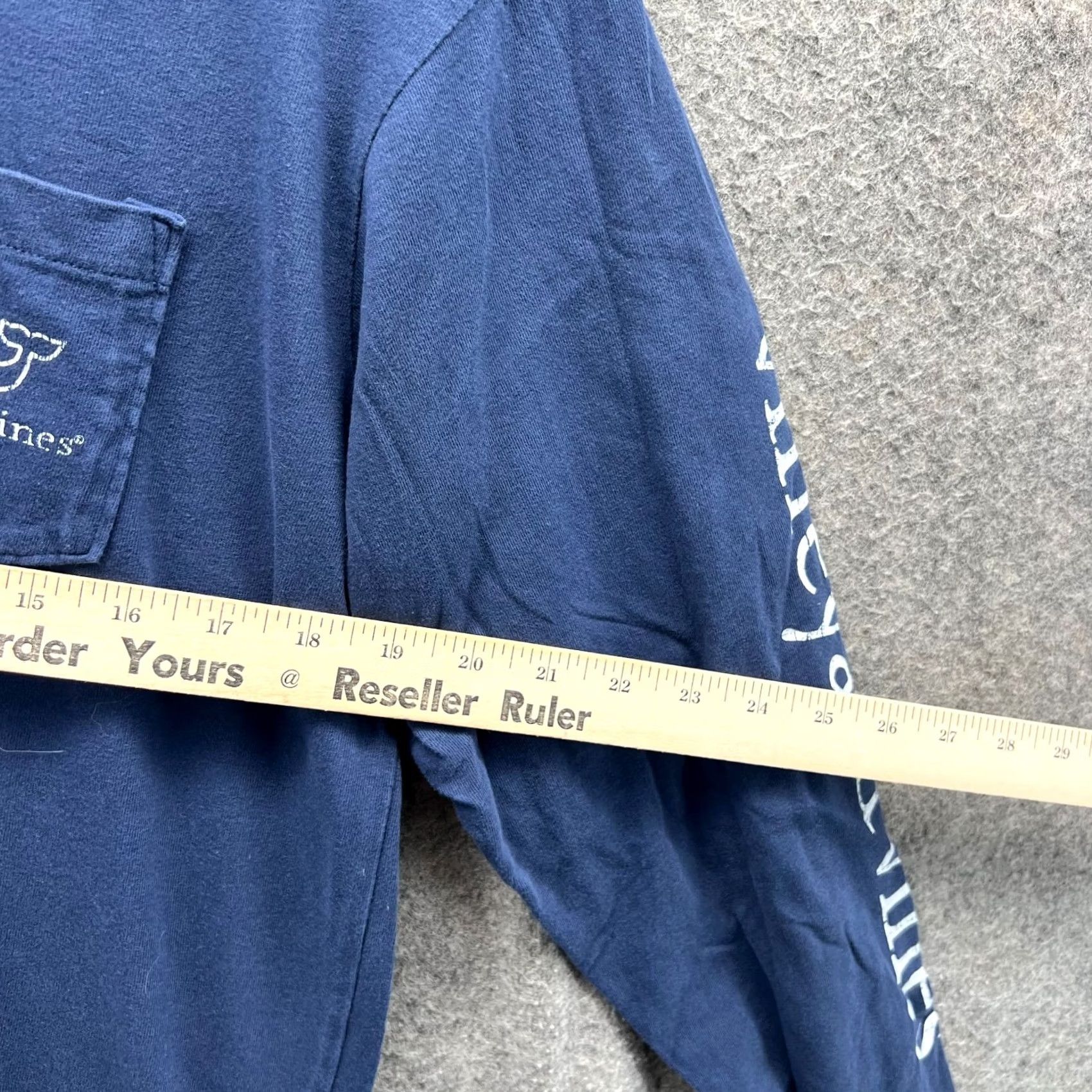 Vineyard Vines Vineyard Vines Shirt Men Small Navy Long Sleeve Whale Logo Pocket Tee 100% Cotton Size US S / EU 44-46 / 1 - 3 Thumbnail