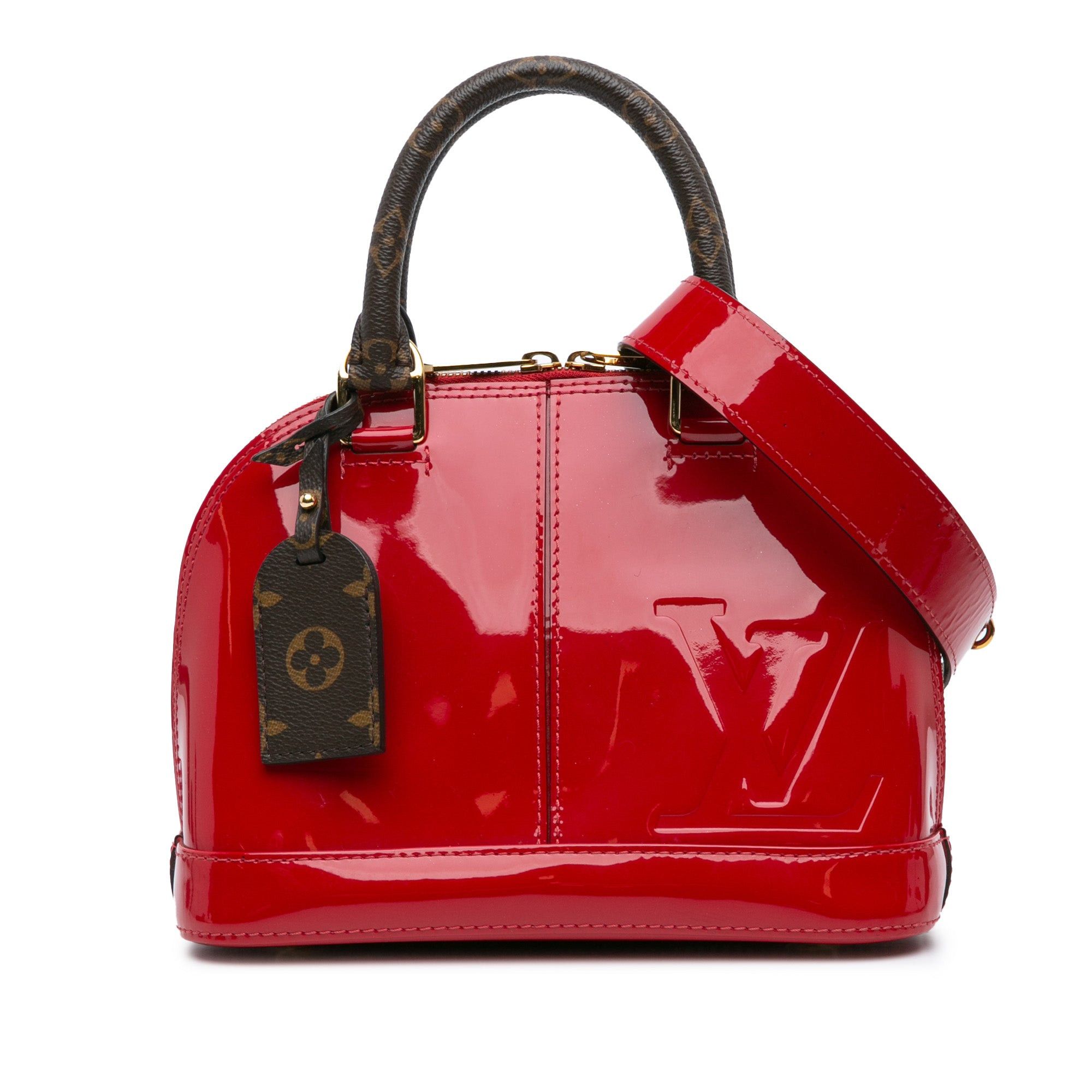 Louis Vuitton Louis Vuitton Vernis Mirror Alma BB Red Size ONE SIZE - 1 Thumbnail