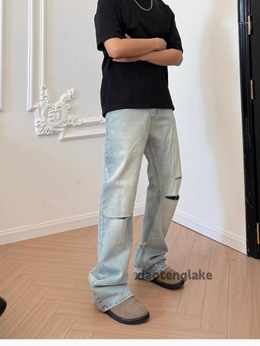 Jean × Vintage Washed faded utility punk grunge damaged ripped jeans Size US 34 / EU 50 - 9 Thumbnail