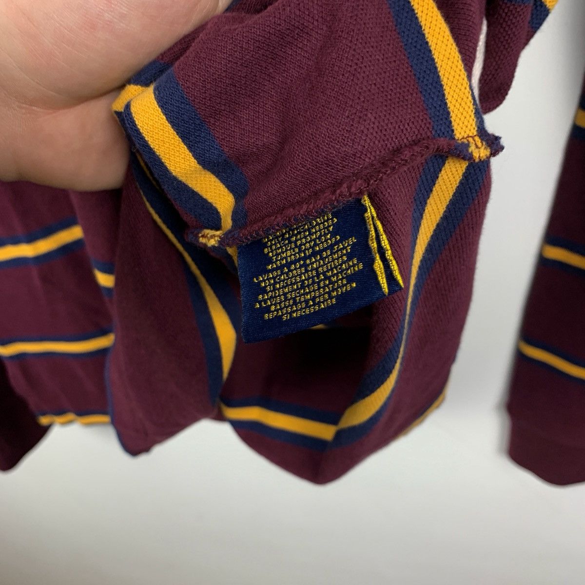 Polo Ralph Lauren Polo Ralph Lauren "2" Striped Rugby Long Sleeve Polo Shirt Size US L / EU 52-54 / 3 - 7 Thumbnail