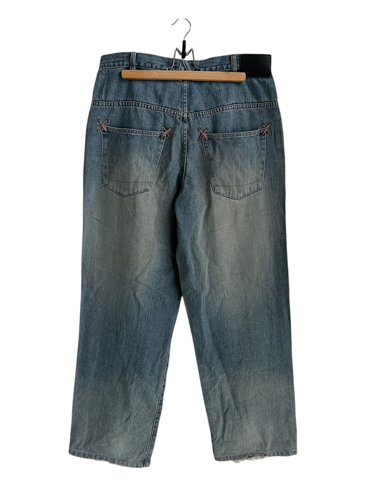 JNCO Y2K JNCO Style Sean John Yezzy Pocket Lace Super Baggy Jeans Size US 34 / EU 50 - 2 Thumbnail