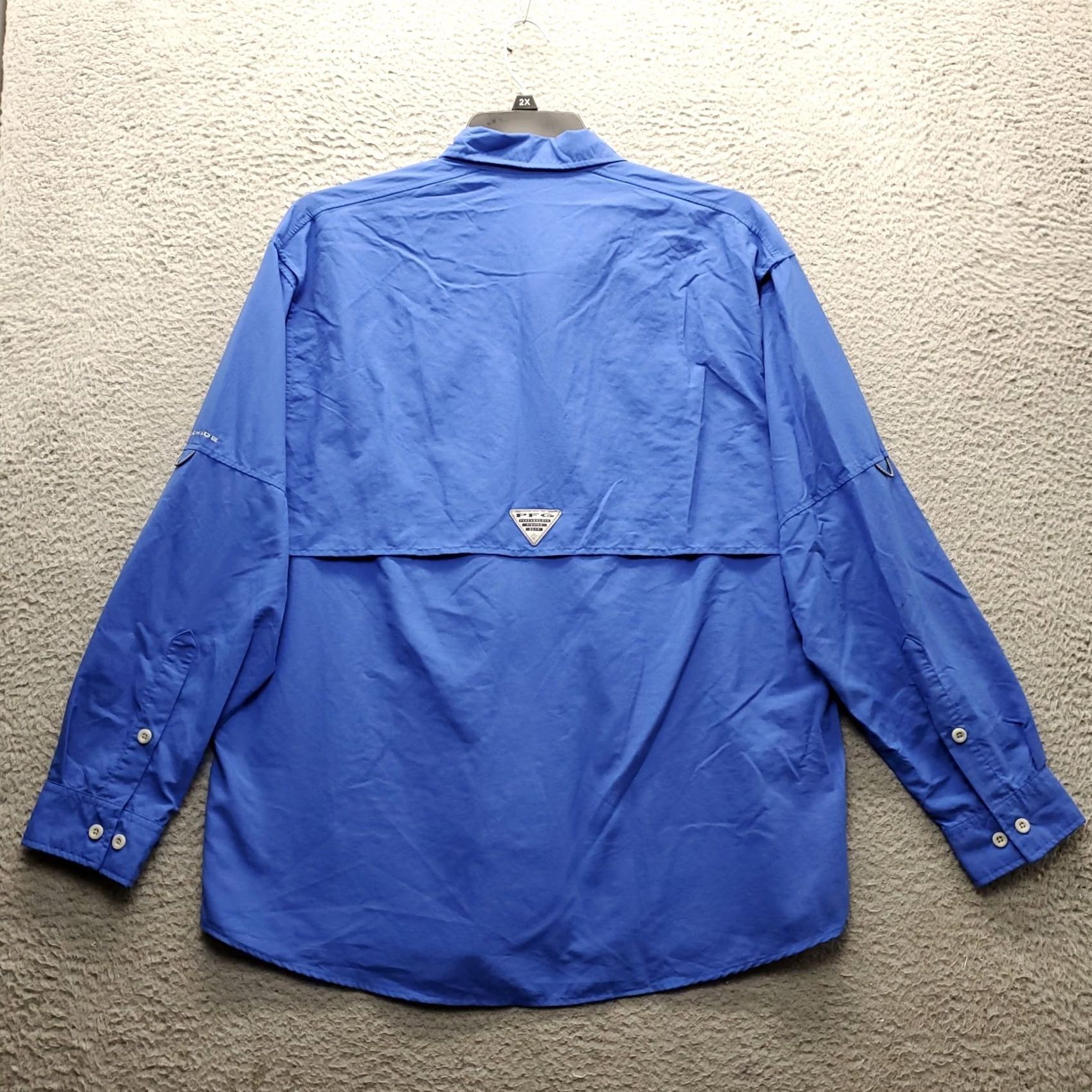 Vintage Columbia PFG Fishing Shirt Mens Medium Blue Nylon Embroidered Vented Button Down Shirt Size US M / EU 48-50 / 2 - 2 Thumbnail