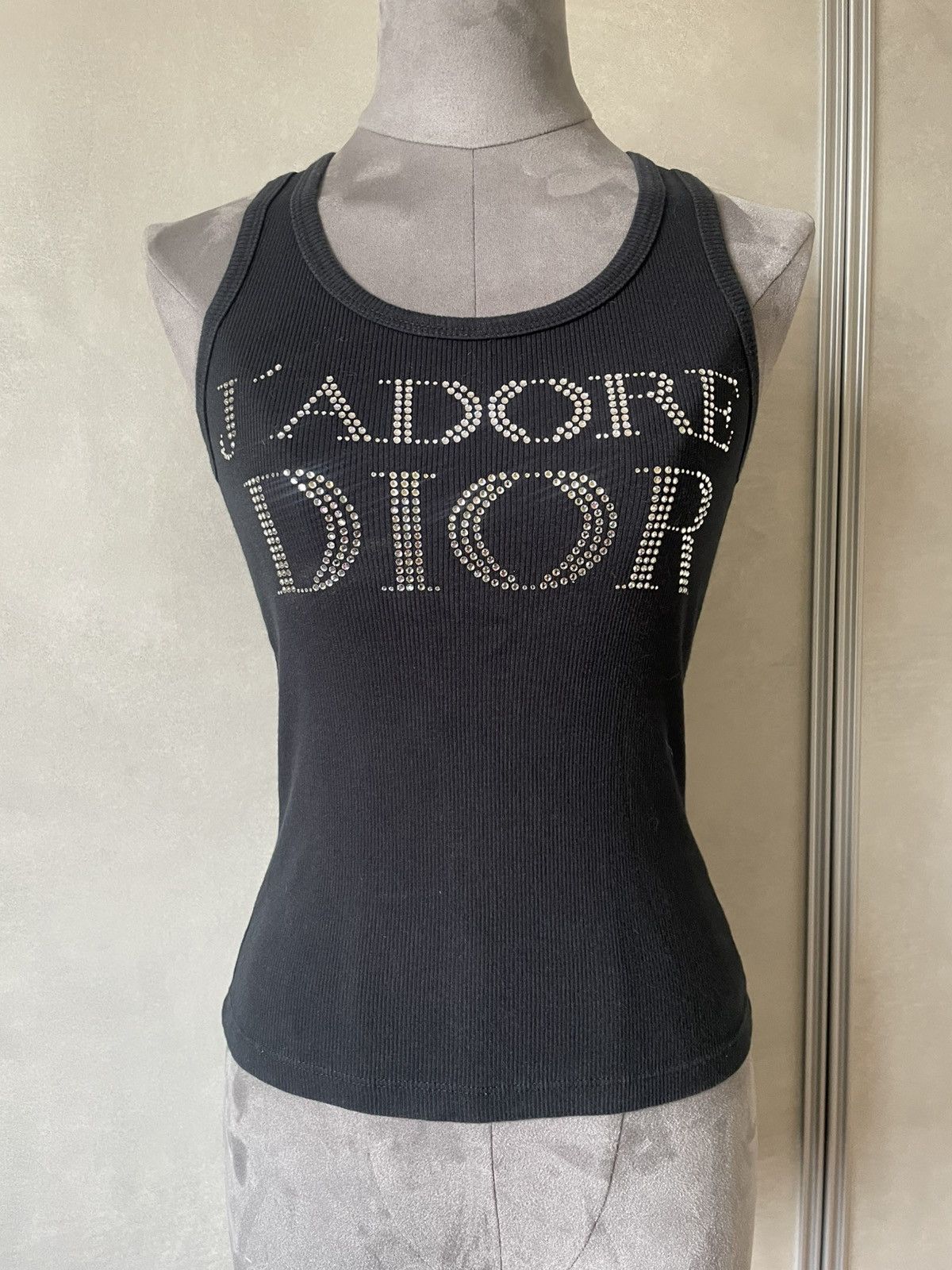 Dior CHRISTIAN DIOR TOP J’ADORE DIOR STRASS Size XS / US 0-2 / IT 36-38 - 1 Thumbnail