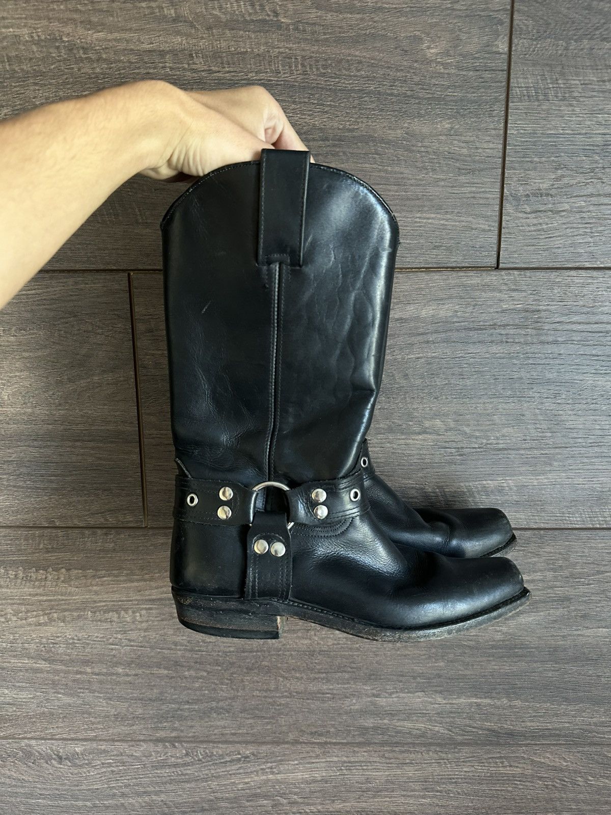 Sendra Vintage Sendra Black Leather Harness Biker Boots Sz 4,5 US Size US 4.5 / IT 34.5 - 8 Thumbnail