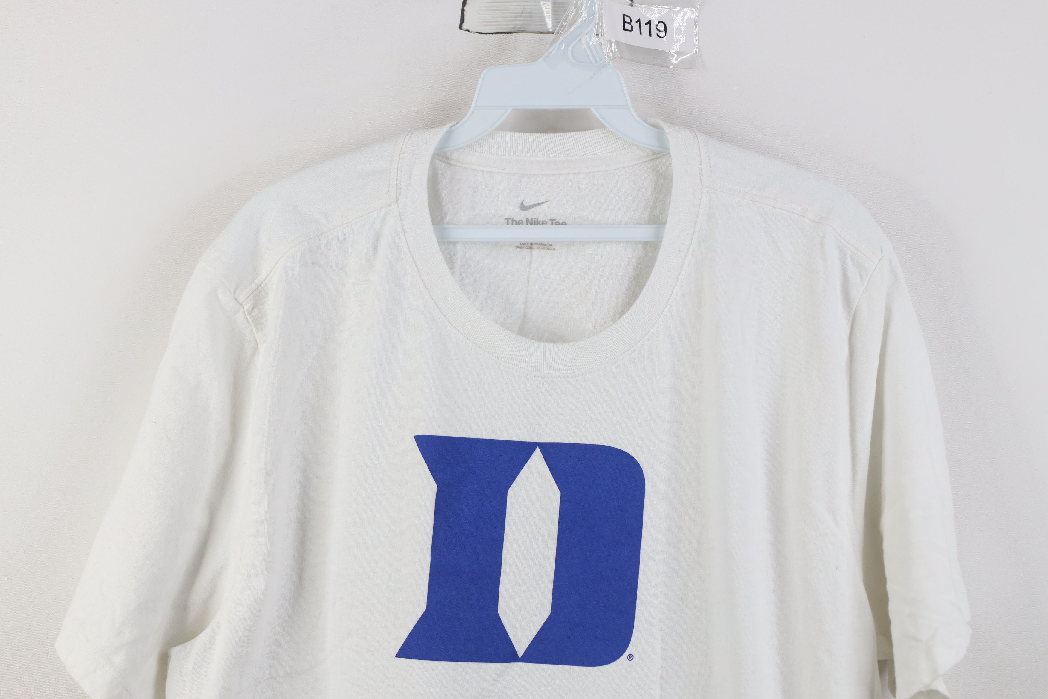 Nike Vintage Y2K Nike Center Swoosh Duke University T-Shirt White Size US XL / EU 56 / 4 - 2 Thumbnail