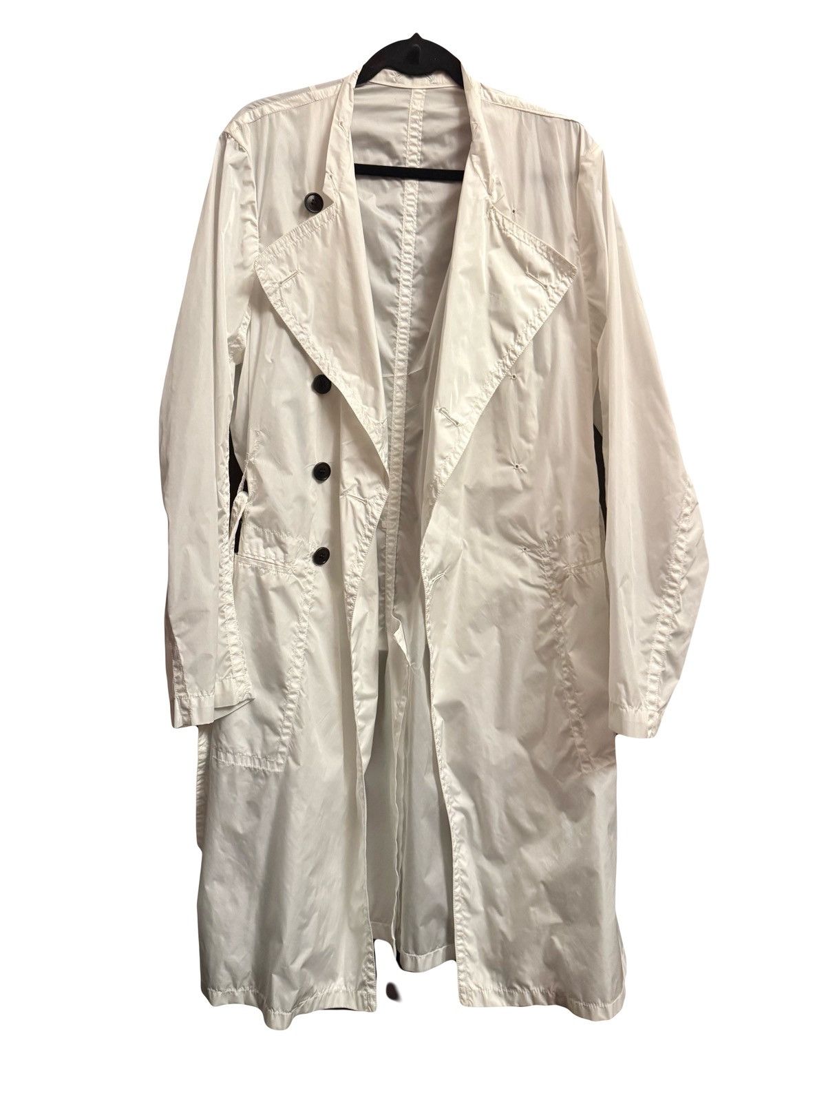 Dries Van Noten dries van noten asymmetrical white rain coat M Size US M / EU 48-50 / 2 - 5 Thumbnail