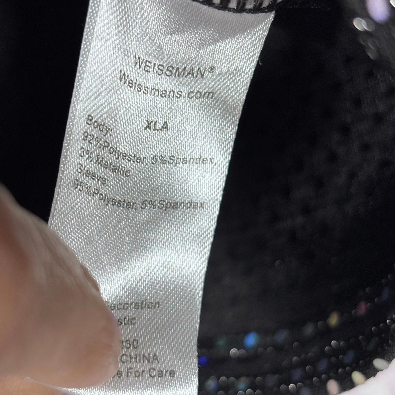 Stuart Weitzman Weissman XL Black Holographic Sequin Crop Top Size ONE SIZE - 5 Thumbnail