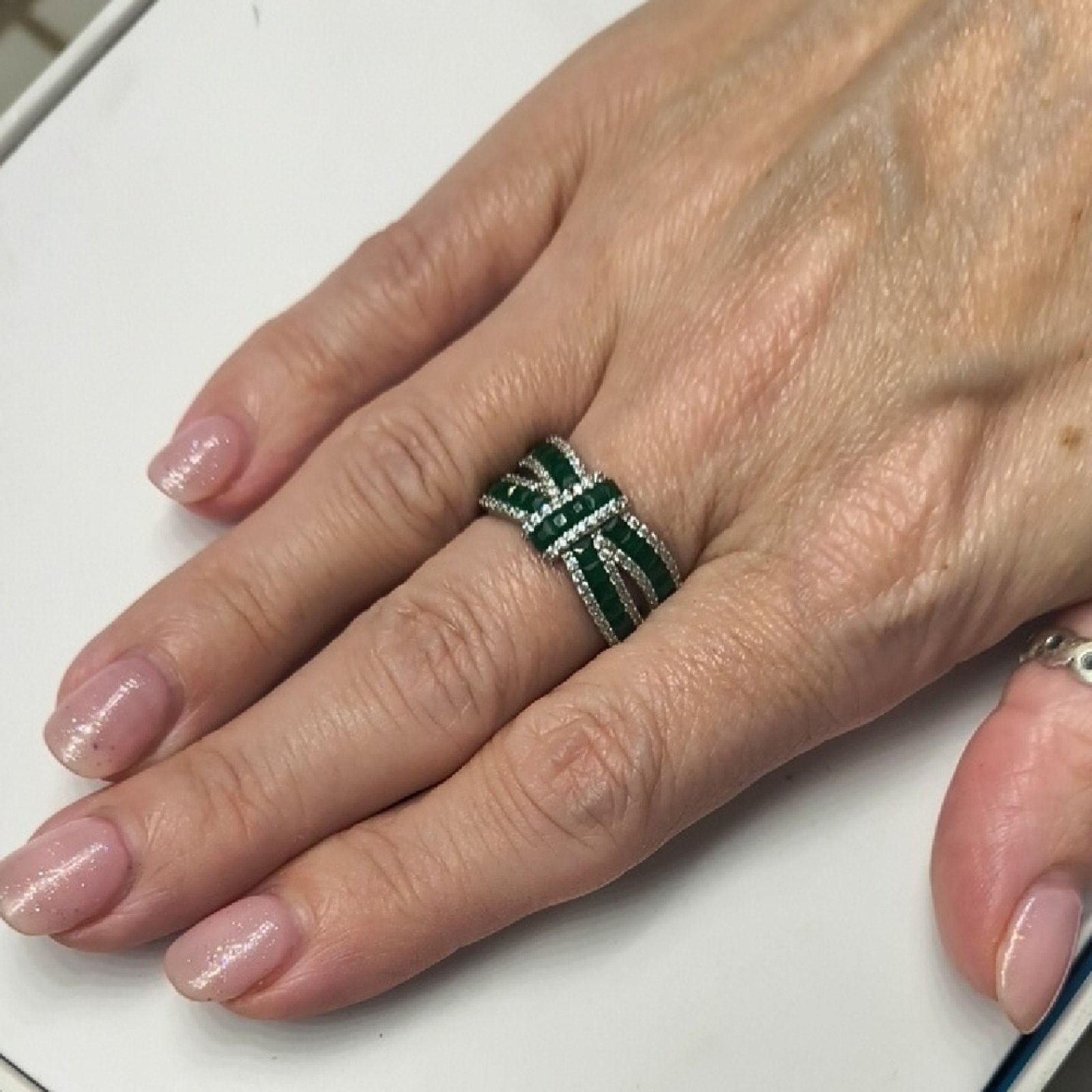 Other D-Joy Sterling Created Diamonds Crossover Ring - Size 7 Size ONE SIZE - 4 Thumbnail