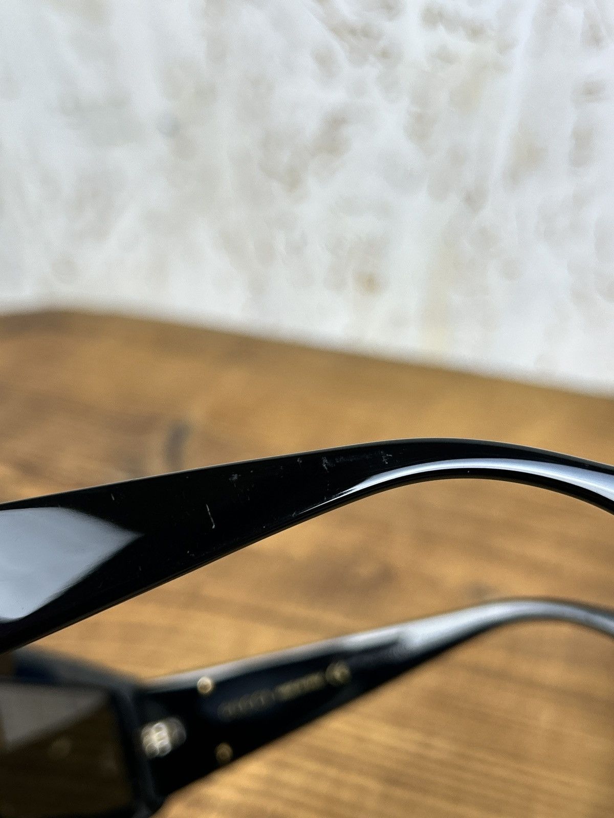 Gucci Gucci Rectangular Frame Futuristic Glasses Black GG0358S Size ONE SIZE - 9 Thumbnail