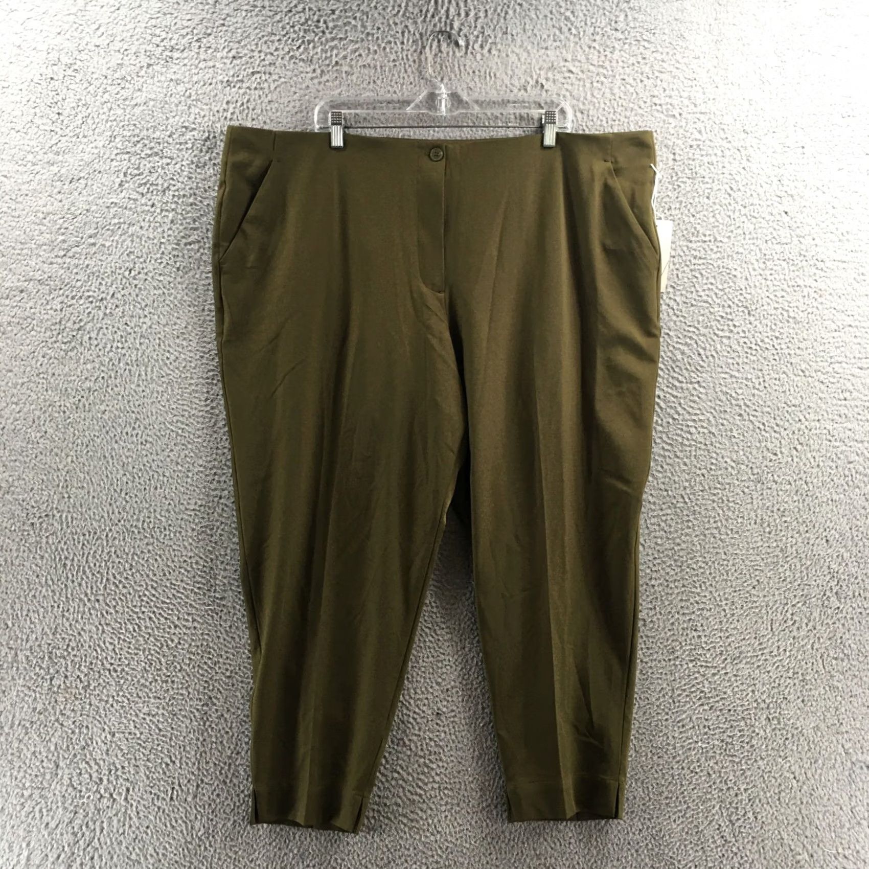 Worthington Worthington Ankle Pants Womens 24W Green Straight Pants 24W Women’s Plus Size Side Zip Fly New Size 42" / US 20 - 2 Thumbnail
