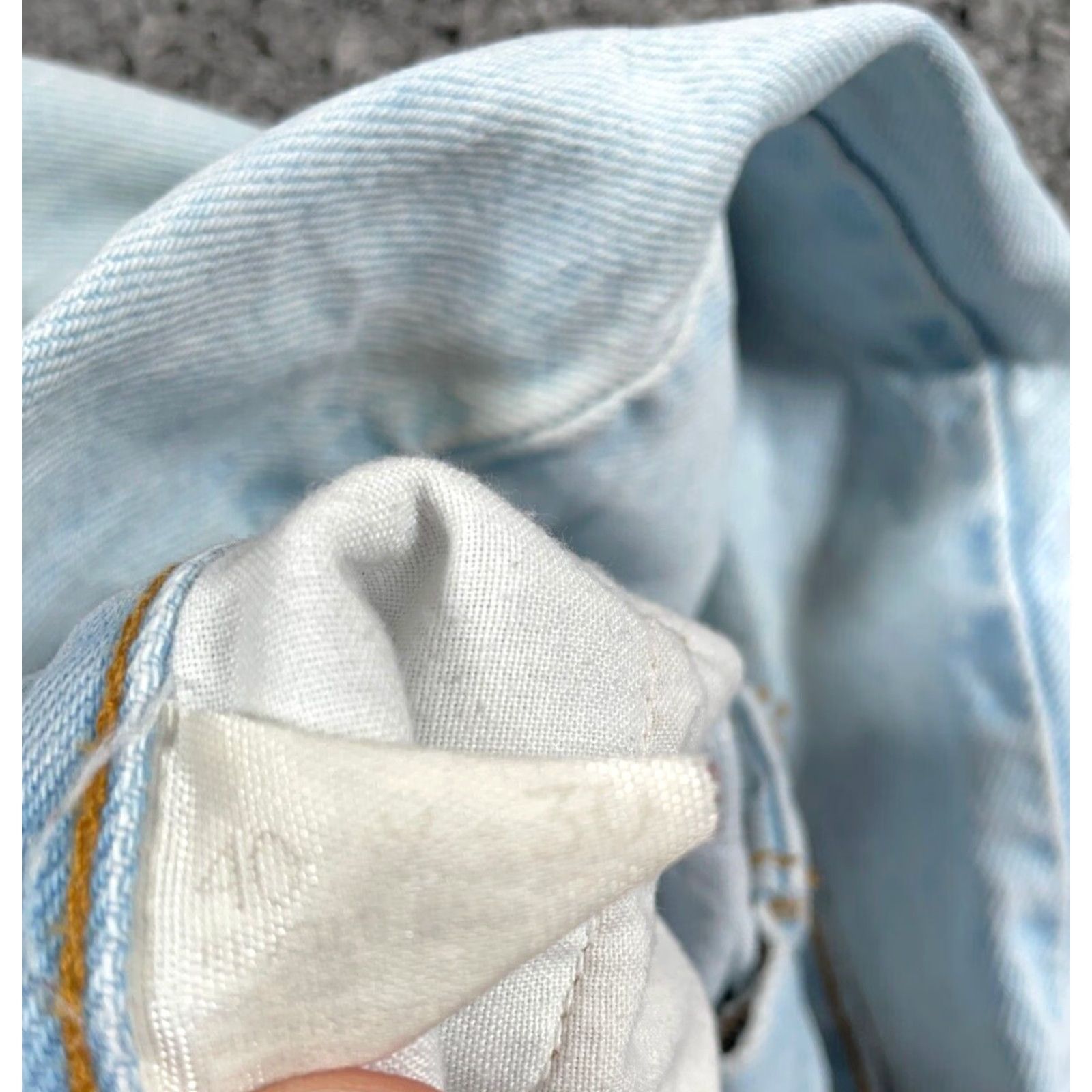 Denime VINTAGE Mustang 90s Tapered Leg Jeans Men’s 40 x 29 Light Blue Denim USA Classic Grunge Size US 40 / EU 56 - 3 Thumbnail