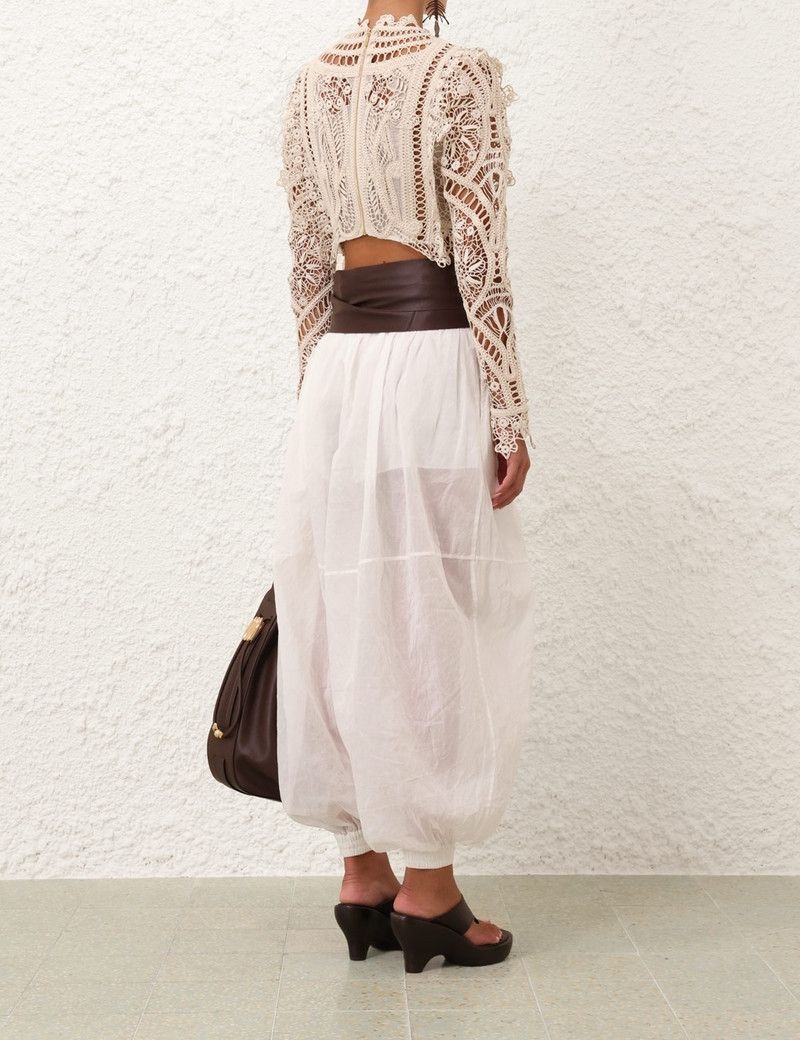 Zimmermann oc11z0226 Illuminate Cornelli Bodice in Cream Size XS / US 0-2 / IT 36-38 - 4 Thumbnail