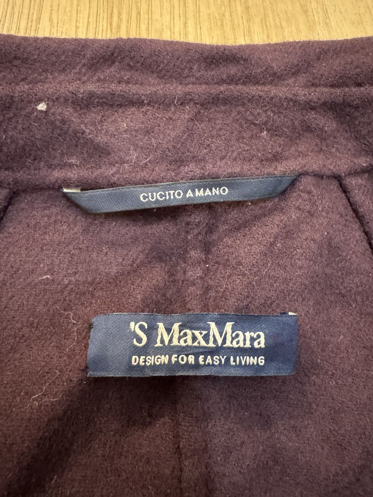 Max Mara S' Max Mara Wrap Polly Coat Wool Cucito A Mano Purple Belt S Size S / US 4 / IT 40 - 8 Thumbnail