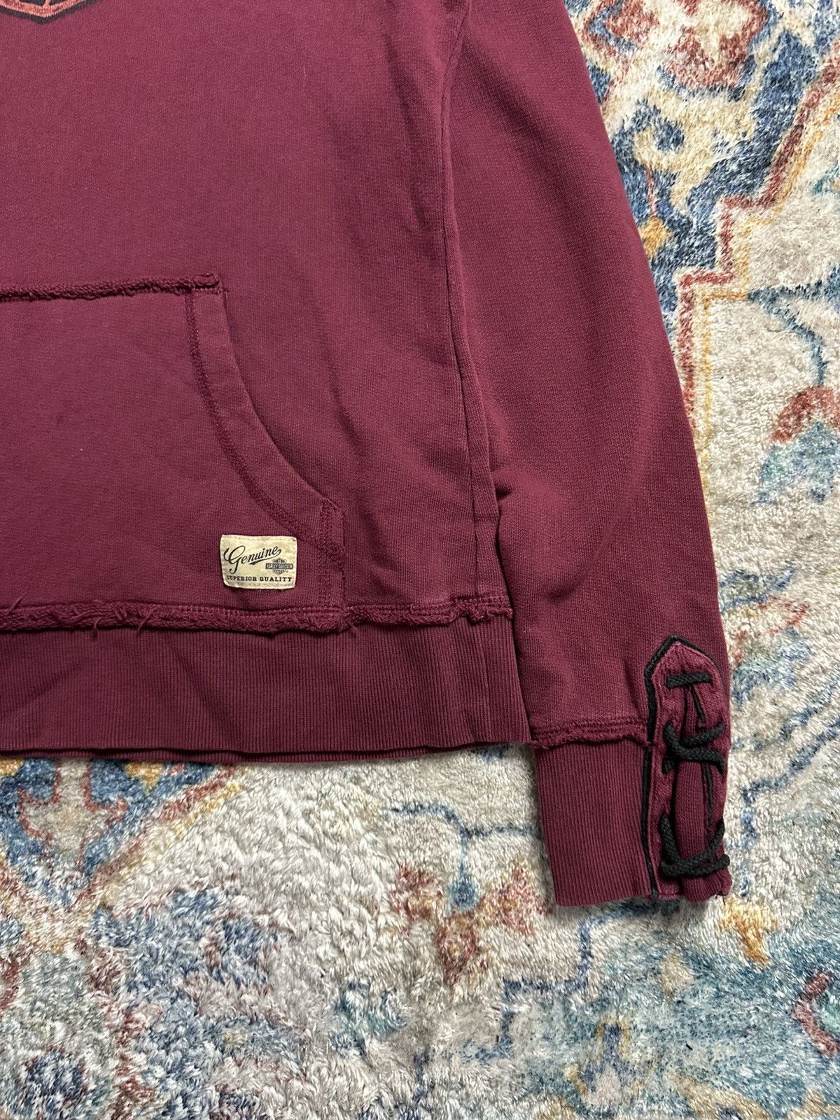 Harley Davidson × Vintage Vintage Harley Davidson Logo Pullover Hoodie Medium Size M / US 6-8 / IT 42-44 - 5 Thumbnail