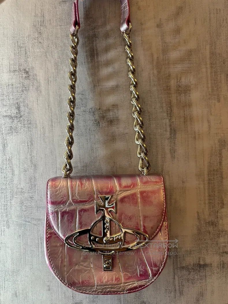 Vivienne Westwood Vivienne Westwood size os Cracked Pink Saddle Bag Size ONE SIZE - 2 Thumbnail