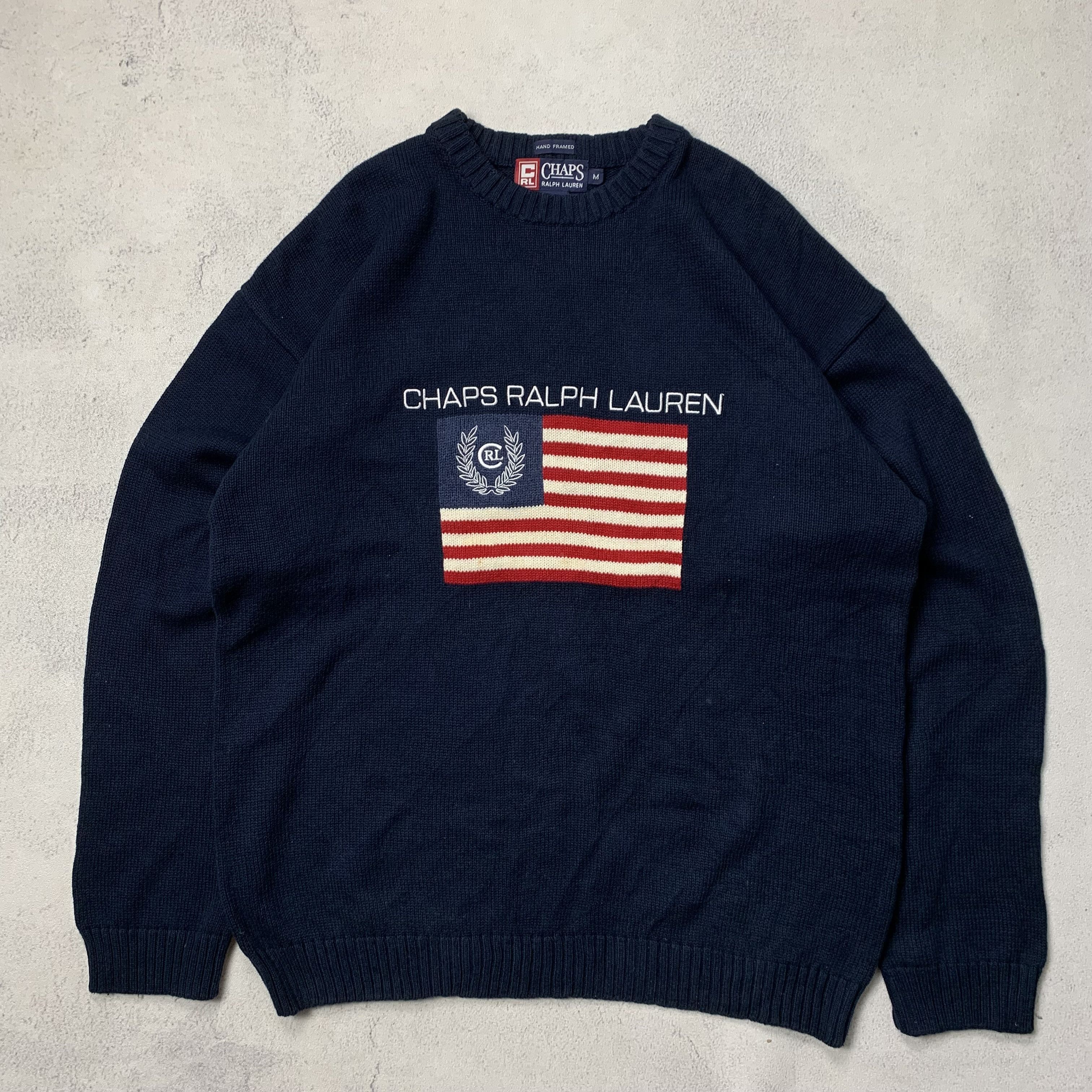 Chaps Ralph Lauren Vintage Chaps Ralph Lauren Hand Framed Knit Sweater Jumper Size US M / EU 48-50 / 2 - 1 Thumbnail