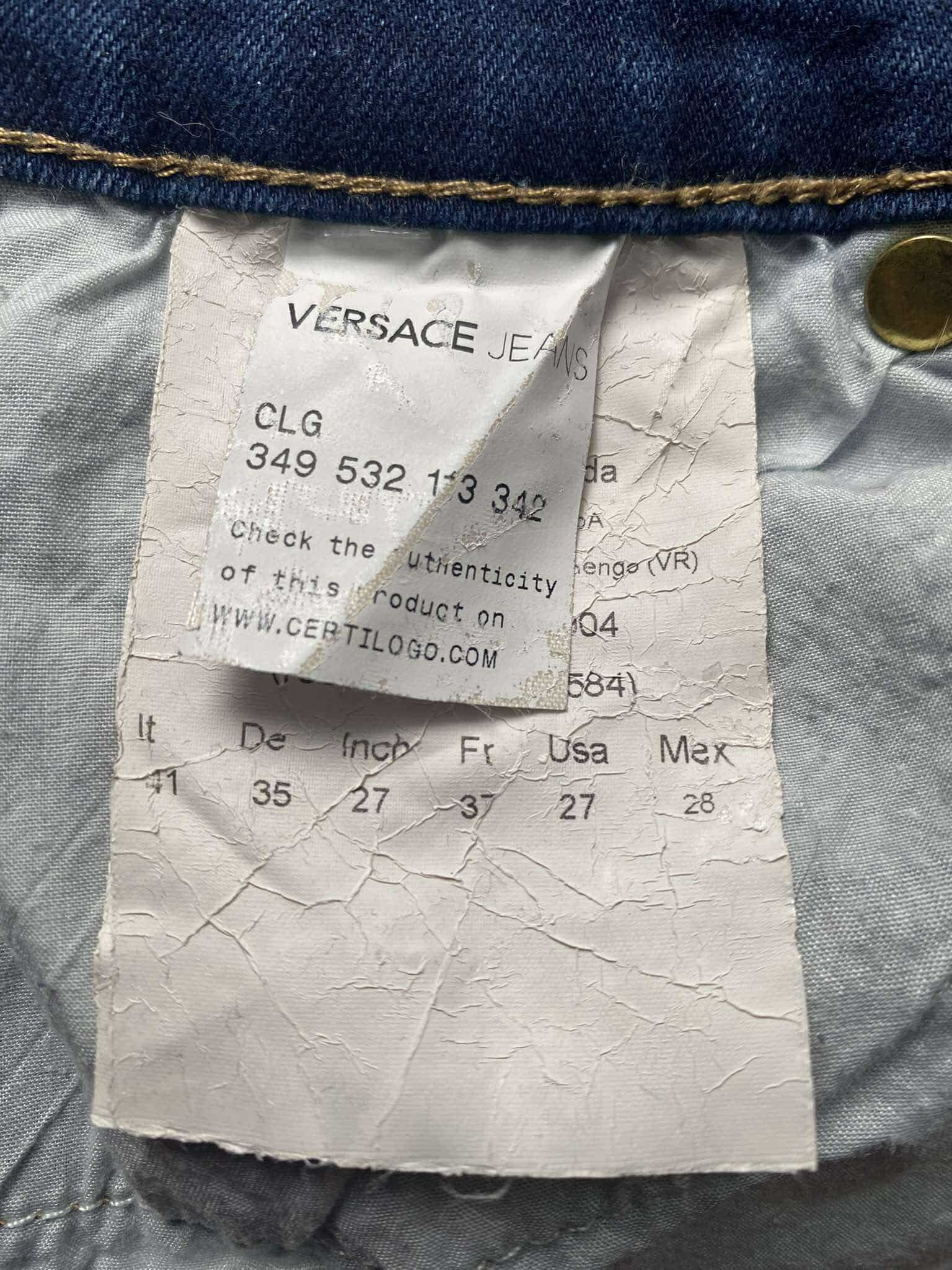 Versace Jeans Couture Versace Jeans Couture Shiny Squin Rocks Denim Panther Size 29" - 12 Thumbnail