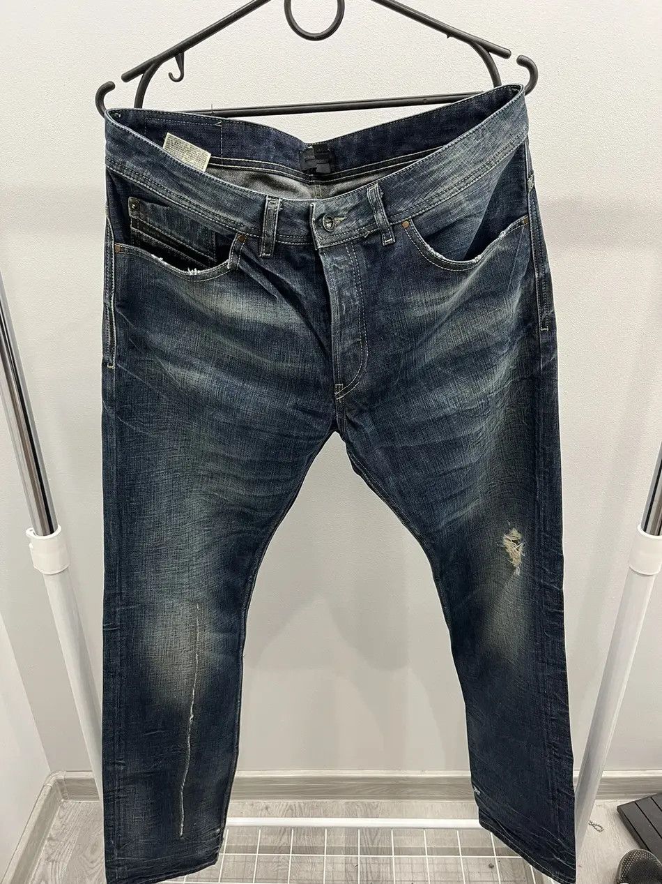 Diesel Black Gold Distressed Denim Jeans