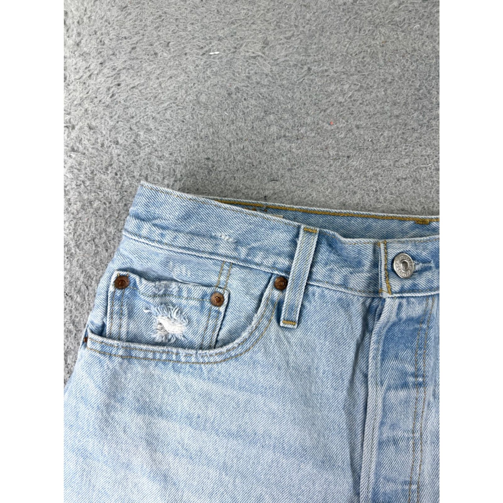 Levi's Levi's Shorts Womens 28 Blue Denim Jean Cutoff Premium Big E 501 Button Fly 28x3 Size 28" / US 6 / IT 42 - 4 Thumbnail