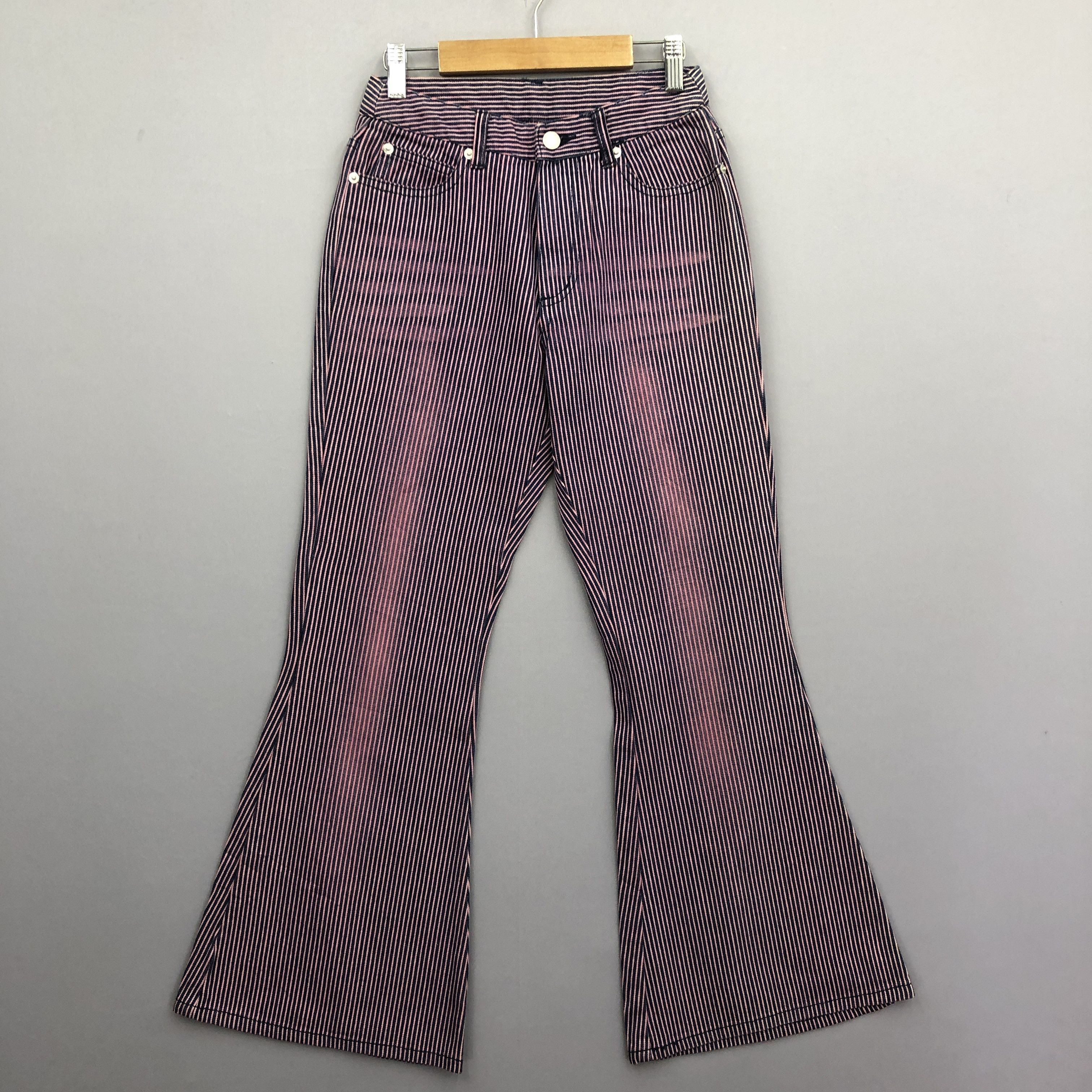 If Six Was Nine Vintage Japanese Hickory Super Wide Leg Bootcut Jeans Denim Size 24" / US 00 / IT 34 - 1 Thumbnail