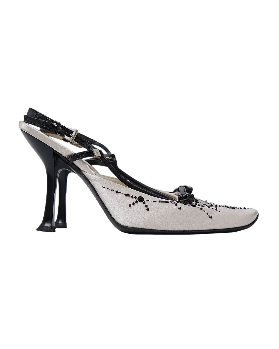 Prada Prada S/S2000 Embellished Satin Heels Size US 6 / IT 36 - 3 Thumbnail