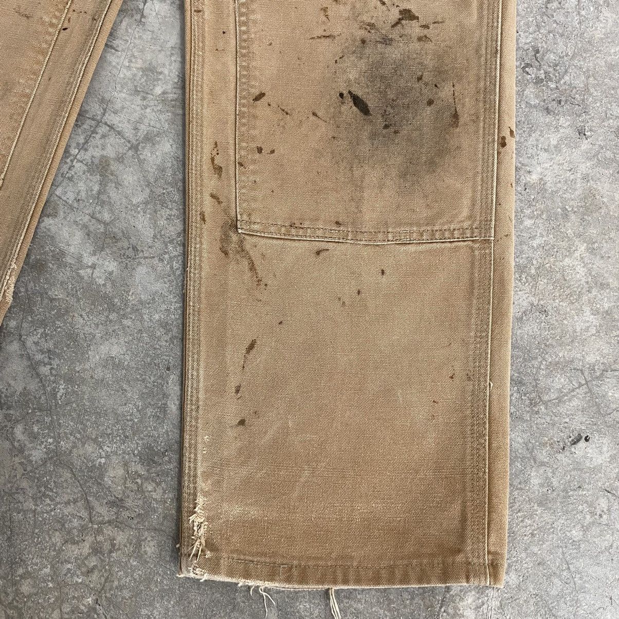 Carhartt VTG Carhartt Double Knee Faded Tan Dirty Carpenter Pants Size US 31 - 11 Thumbnail