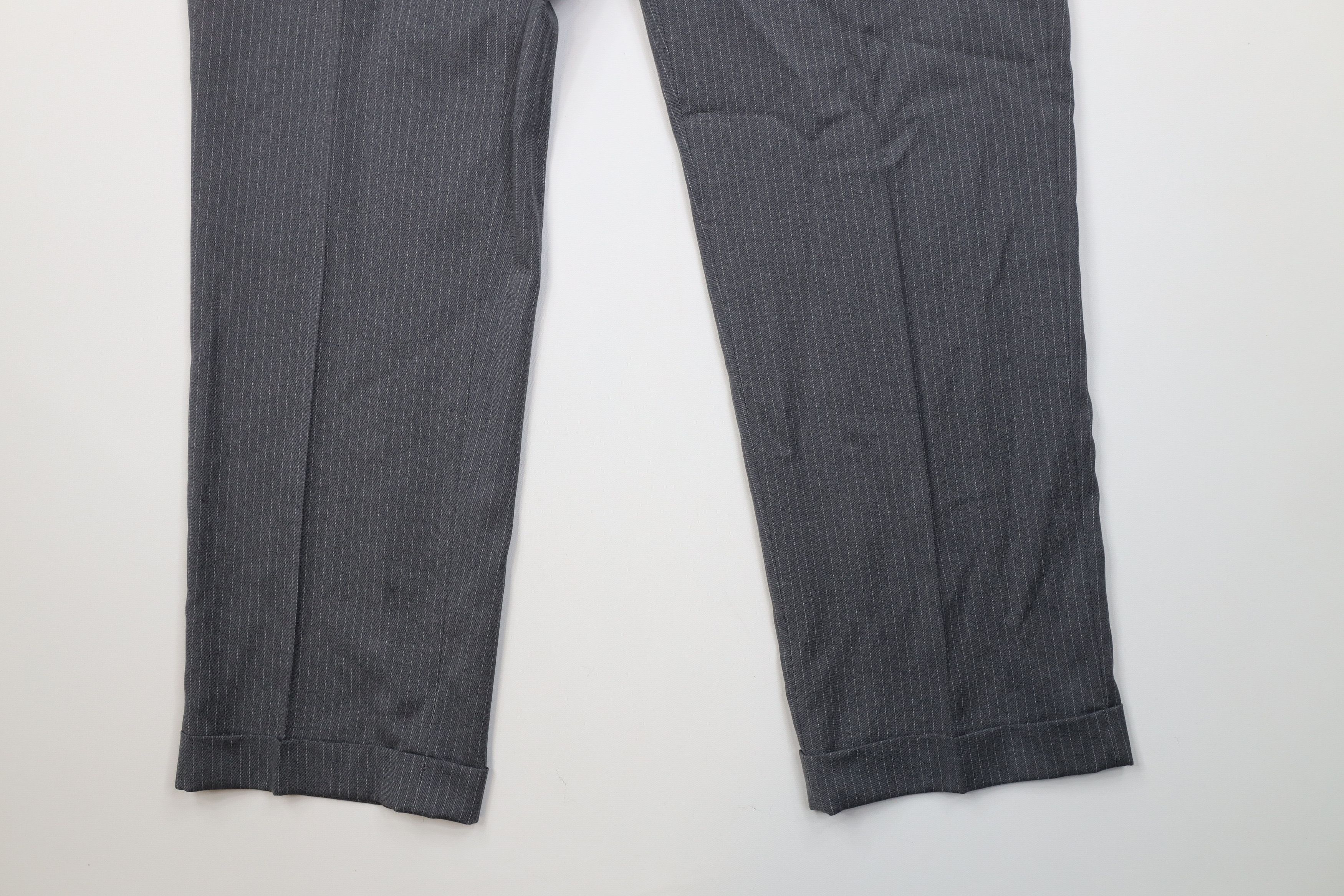Tommy Hilfiger Vintage 90s Tommy Hilfiger Pinstriped Wide Leg Chino Pants Size US 36 / EU 52 - 4 Thumbnail